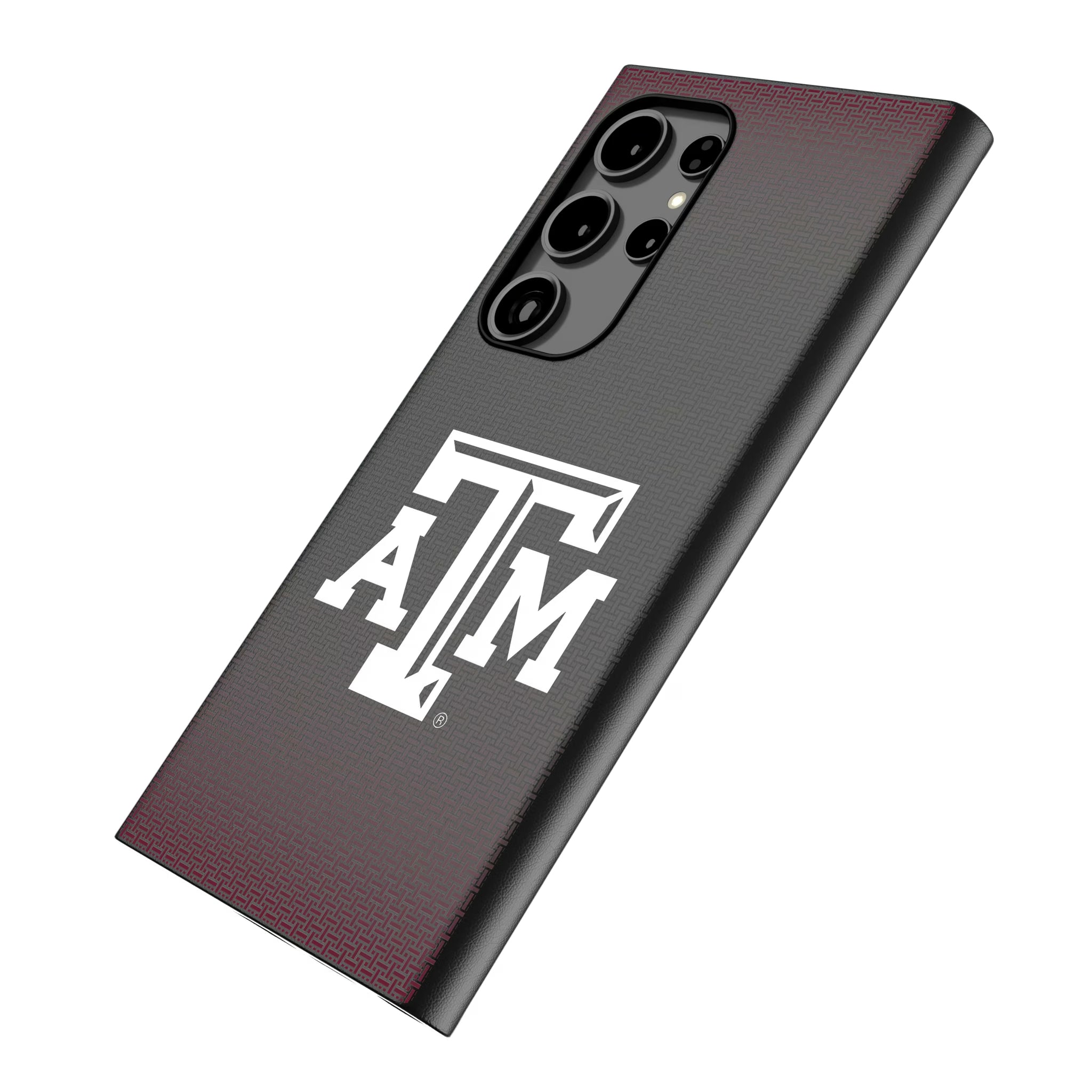 Texas A&M University Aggies Linen Galaxy MagSafe Compatible Phone Case for Samsung Galaxy - Isometric View