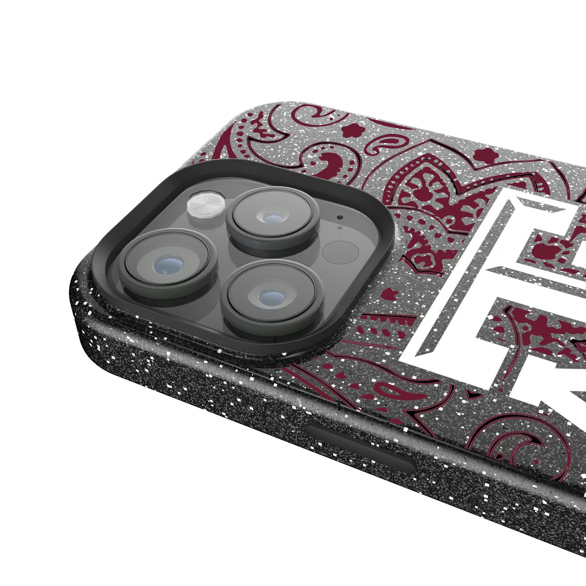 Texas A&M University Aggies Paisley iPhone Bling Phone Case for Apple iPhone - Detail