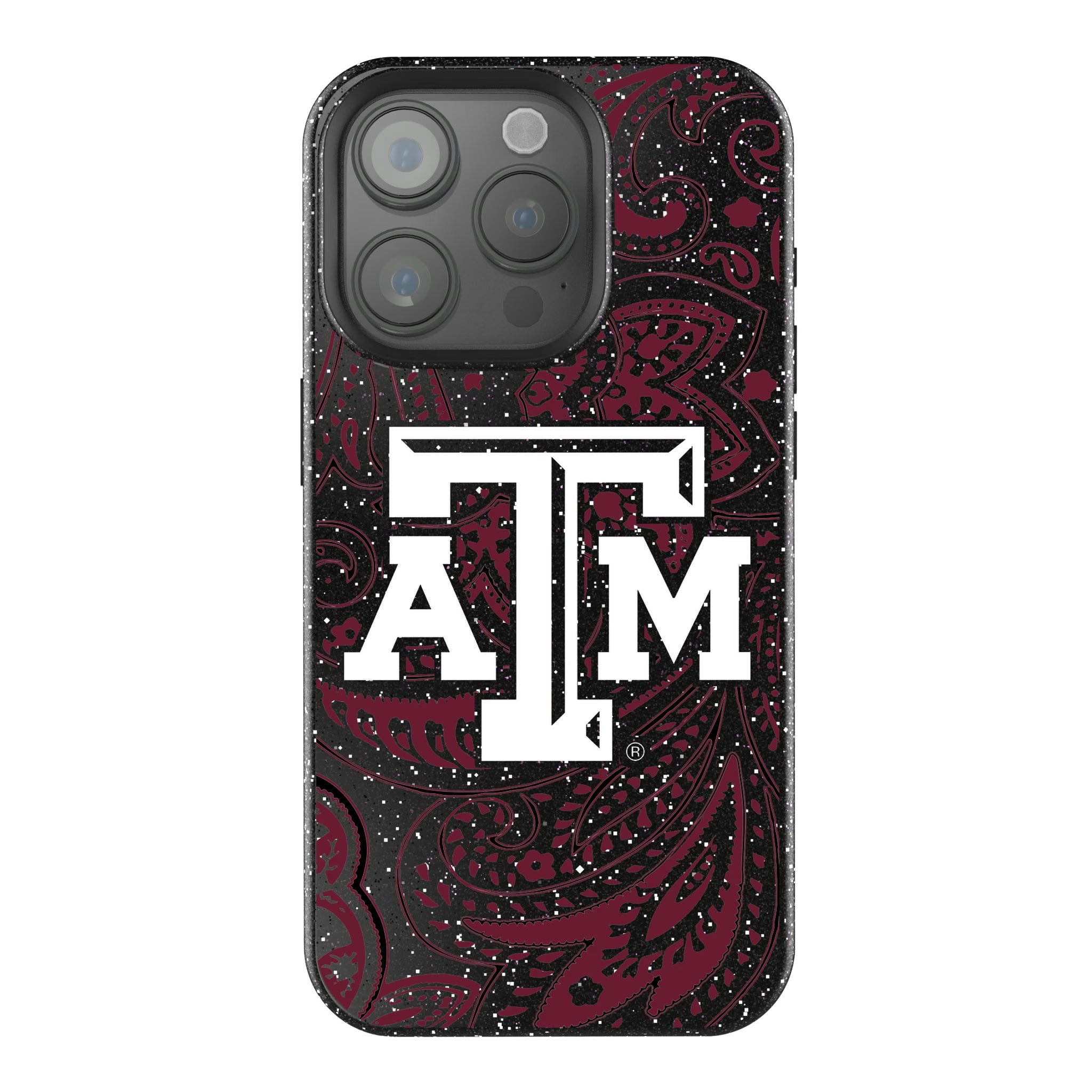 Texas A&M University Aggies Paisley iPhone Bling Phone Case for Apple iPhone
