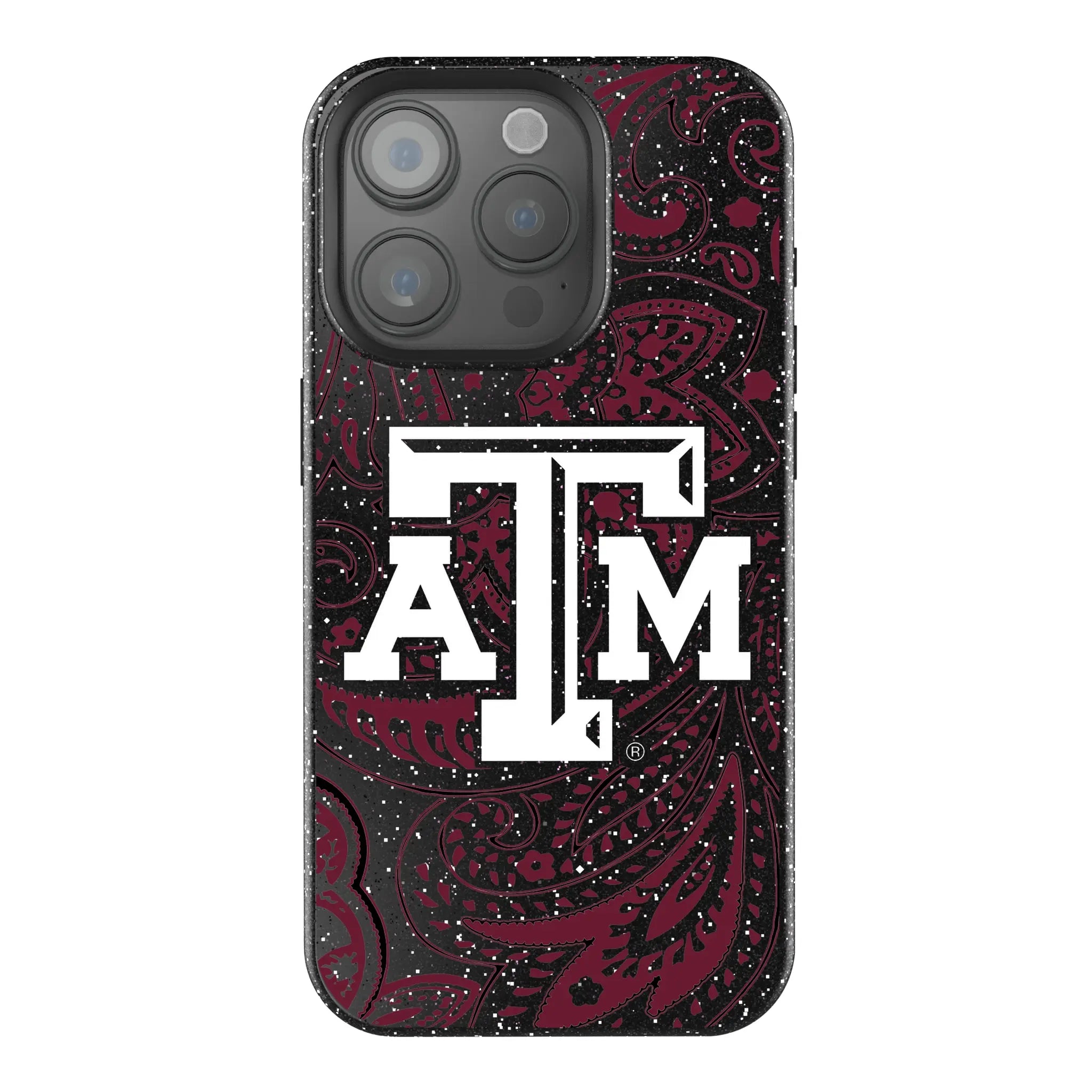Texas A&M University Aggies Paisley iPhone Bling Phone Case for Apple iPhone