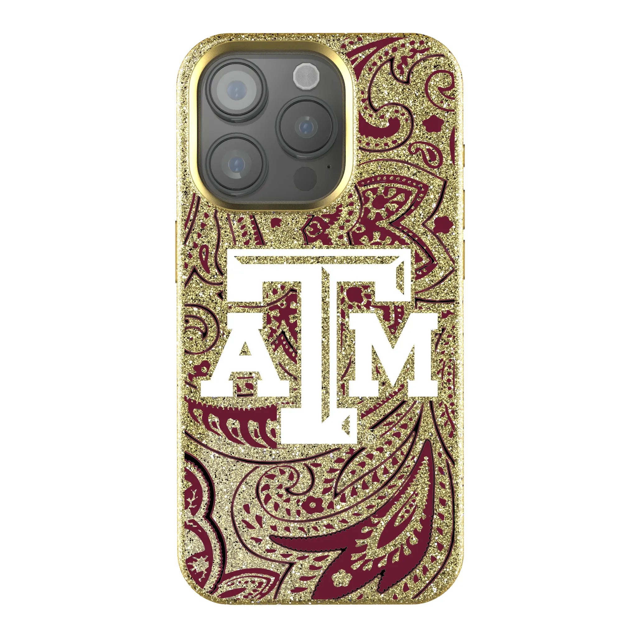 Texas A&M University Aggies Paisley iPhone Bling Phone Case for Apple iPhone
