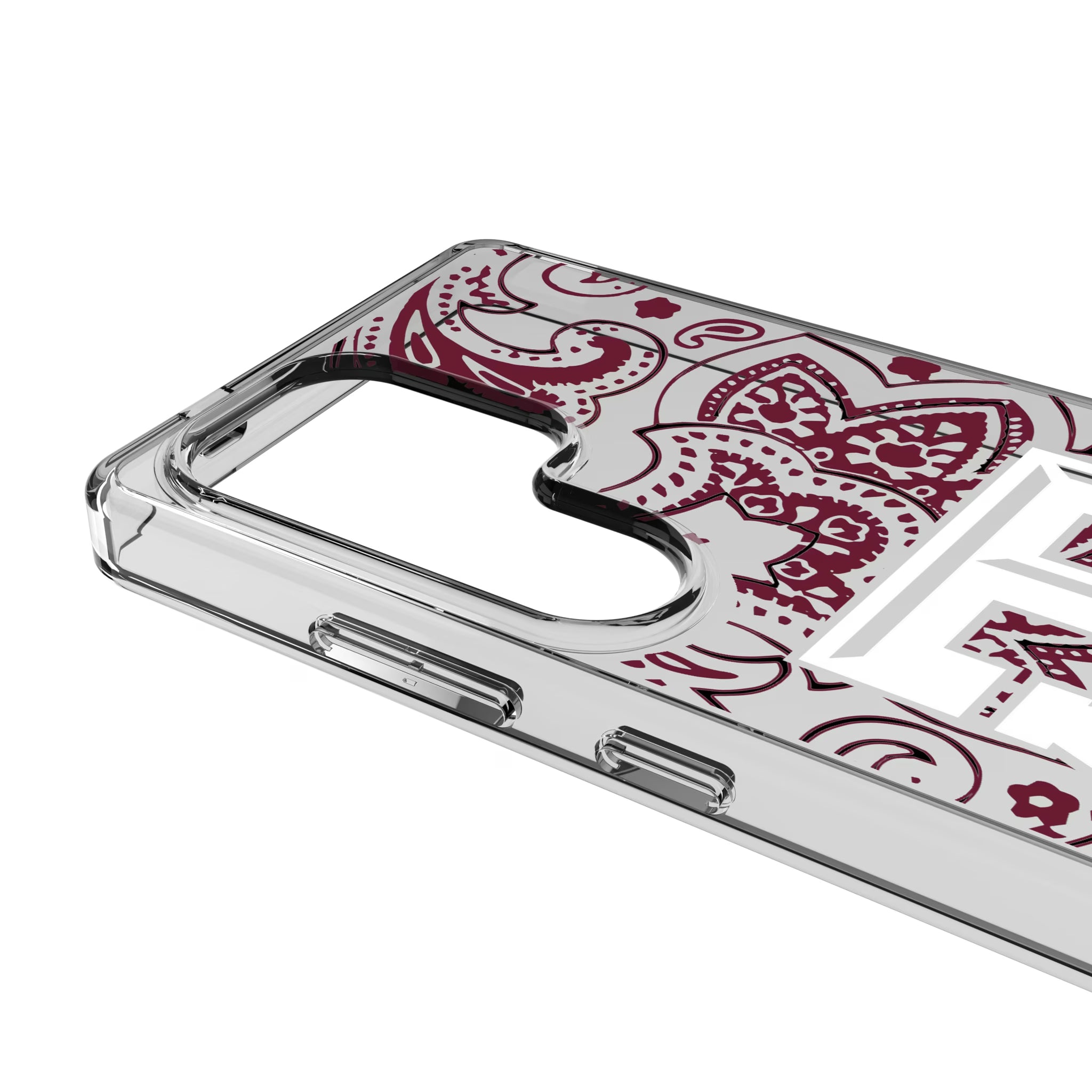 Texas A&M University Aggies Paisley Galaxy Clear Phone Case for Samsung Galaxy - Detail