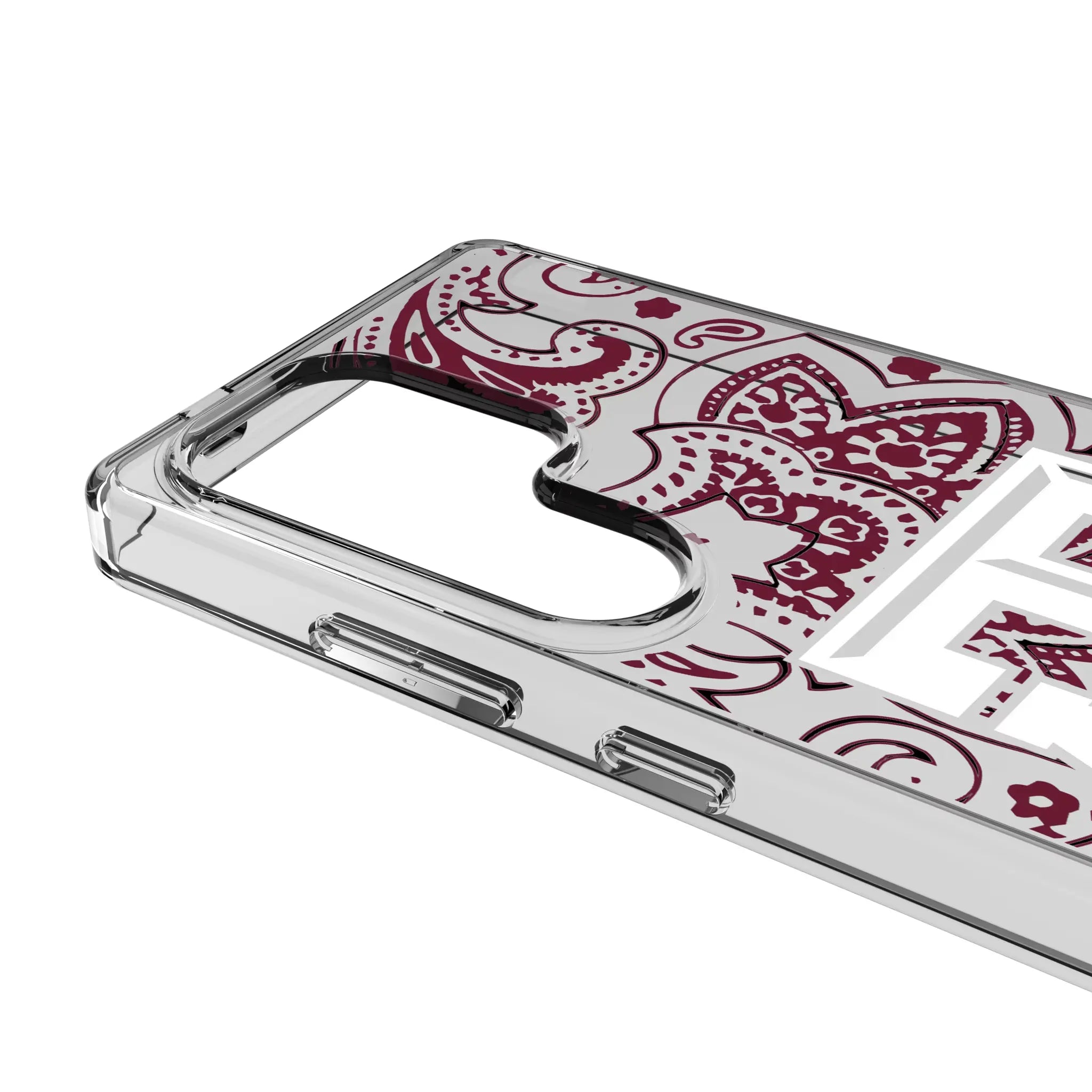 Texas A&M University Aggies Paisley Galaxy Clear Phone Case for Samsung Galaxy - Detail#Device_Galaxy S25 Ultra