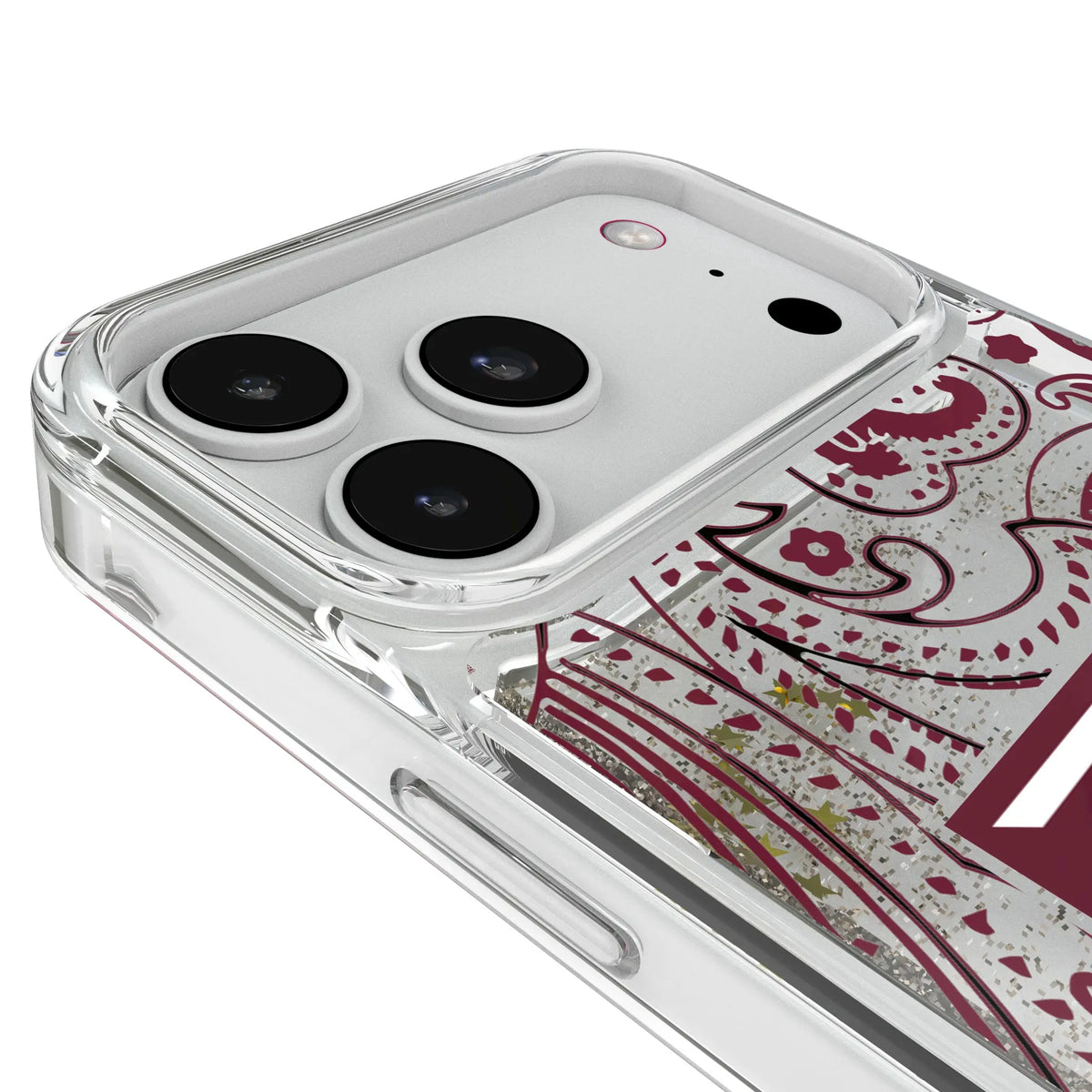 Texas A&M University Aggies Paisley iPhone Glitter Phone Case for Apple iPhone - Detail#Device_iPhone 18 Pro Max