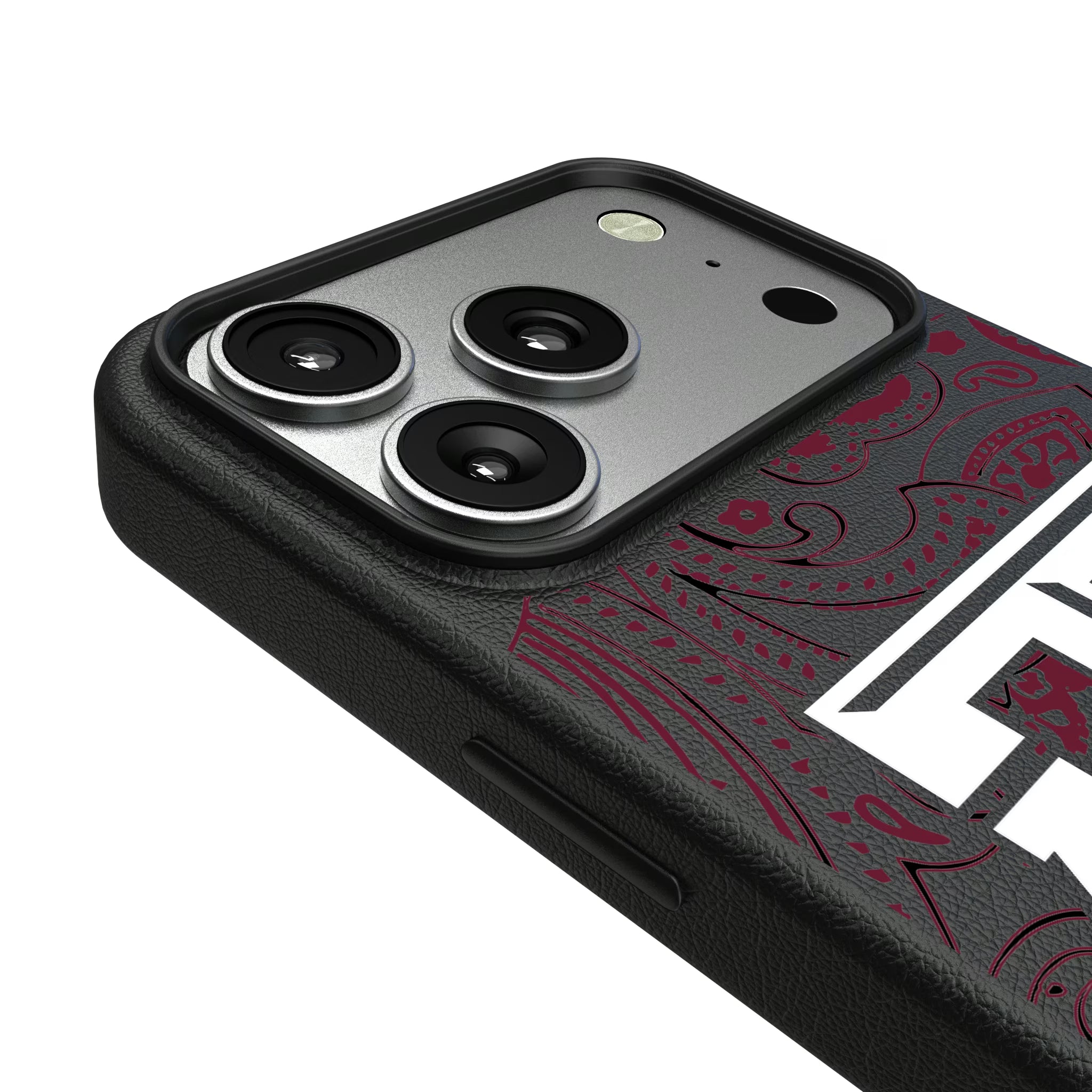 Texas A&M University Aggies Paisley iPhone MagSafe Compatible Phone Case for Apple iPhone - Detail#Device_iPhone 17 Pro