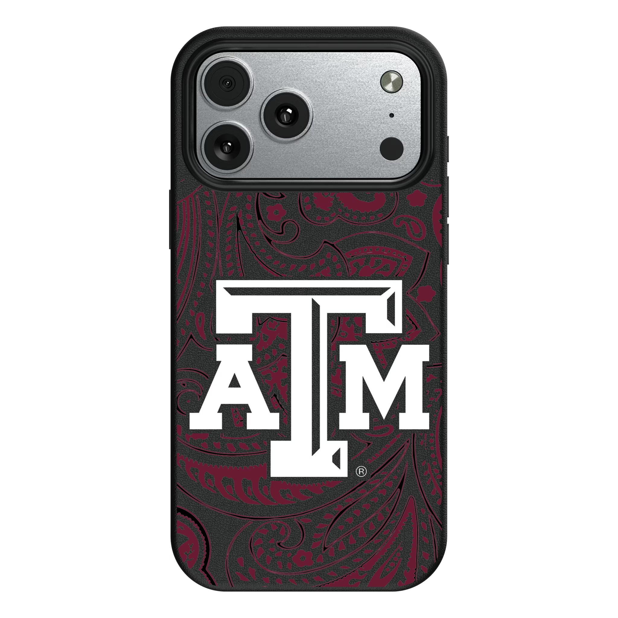 Texas A&M University Aggies Paisley iPhone MagSafe Compatible Phone Case for Apple iPhone#Device_iPhone 17 Pro Max