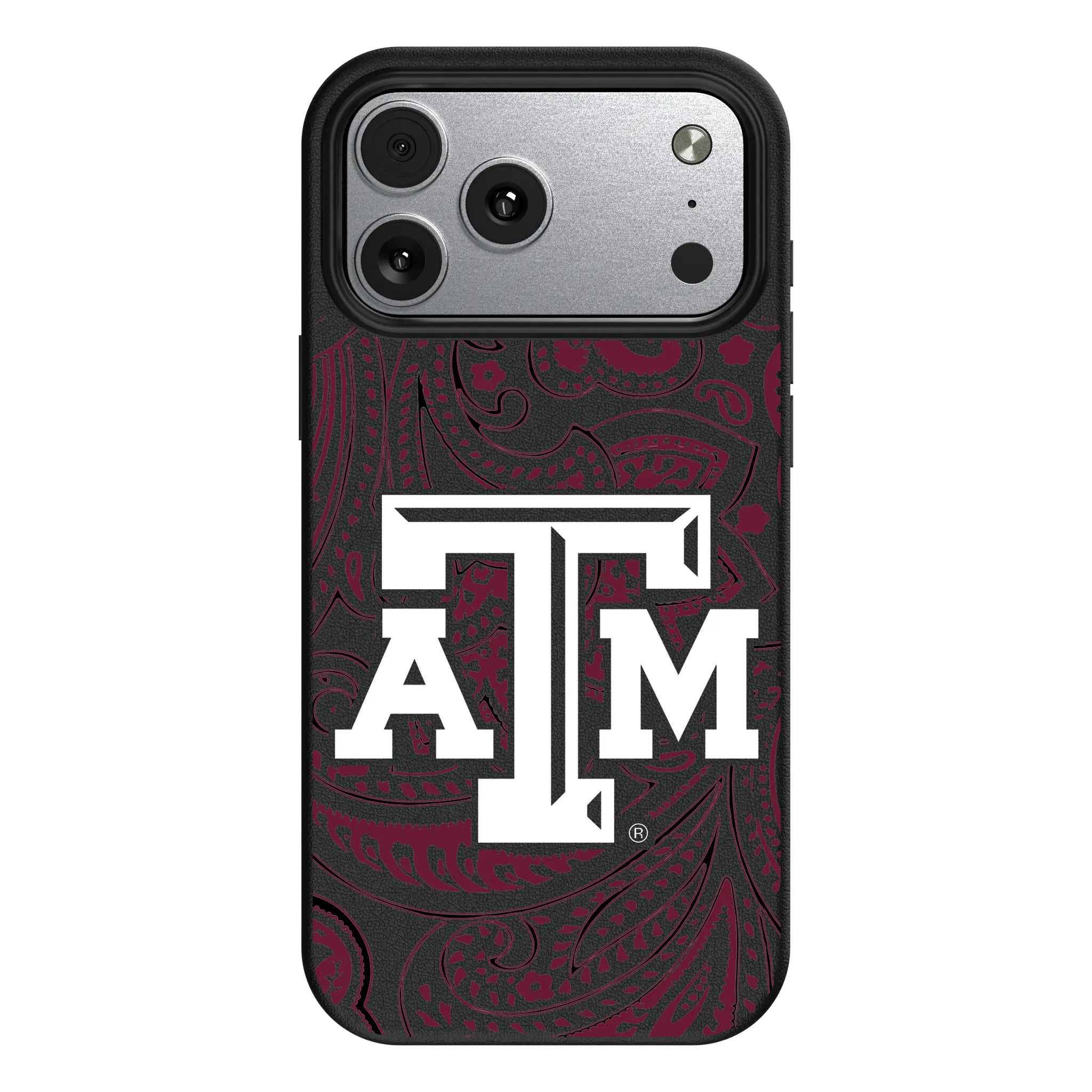 Texas A&M University Aggies Paisley iPhone MagSafe Compatible Phone Case for Apple iPhone#Device_iPhone 17 Pro Max