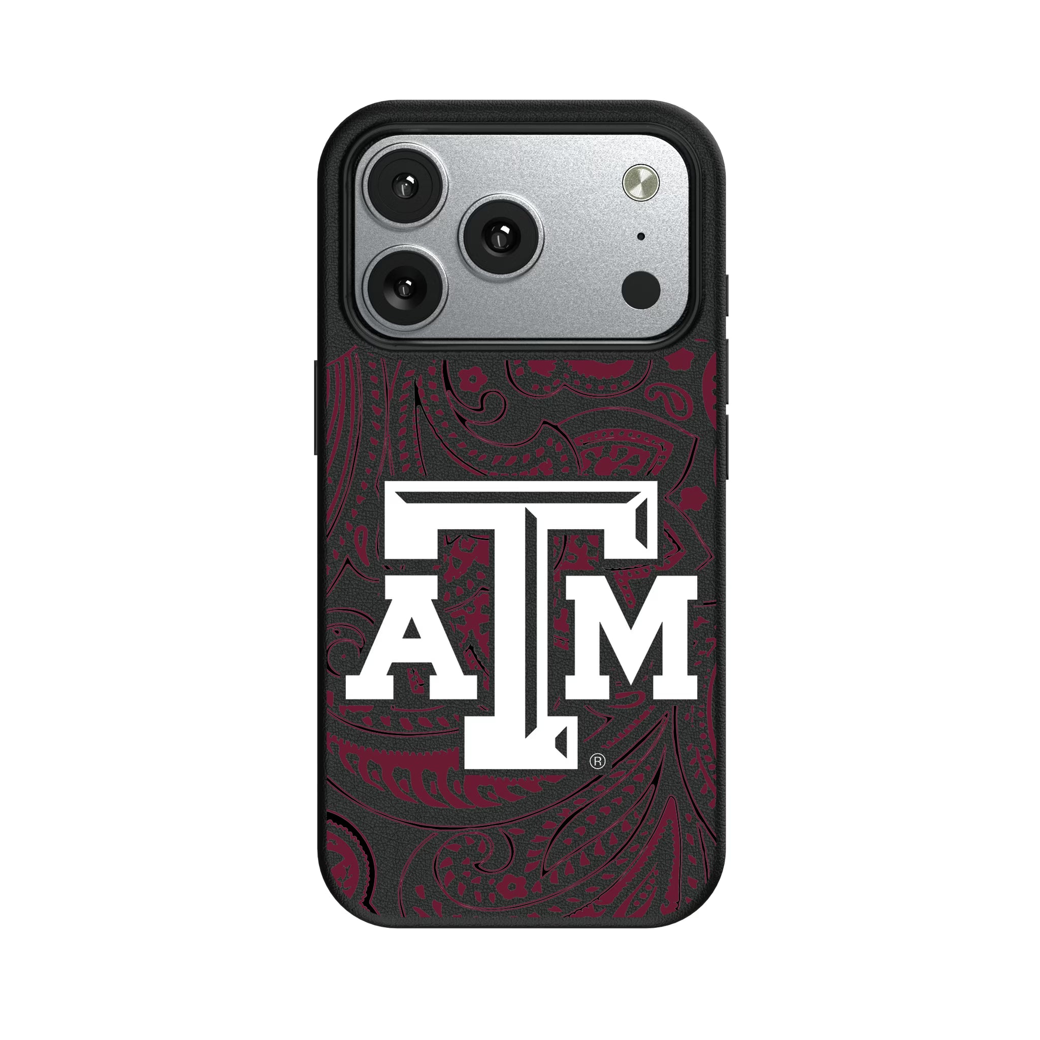 Texas A&M University Aggies Paisley iPhone MagSafe Compatible Phone Case for Apple iPhone#Device_iPhone 17 Pro