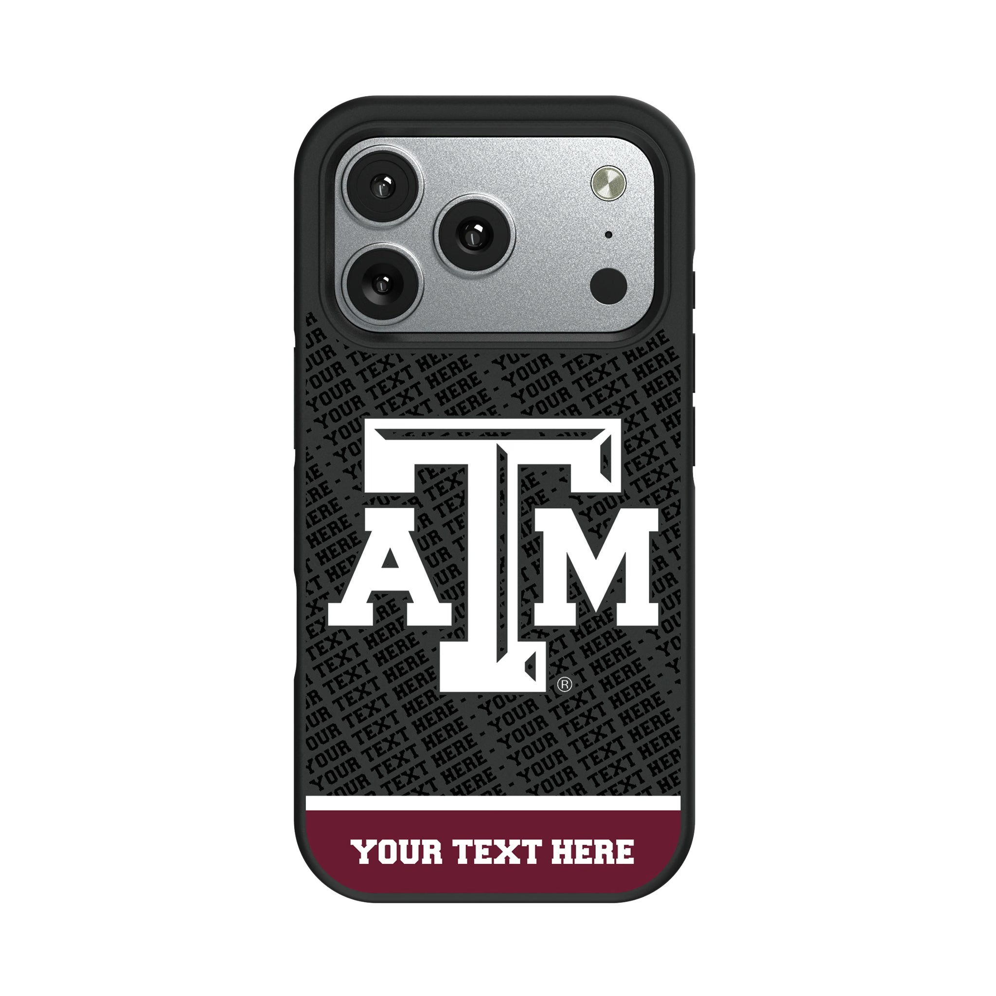 Texas A&M University Aggies Personalized EndZone Plus iPhone Bump Phone Case for Apple iPhone#Device_iPhone 17 Pro