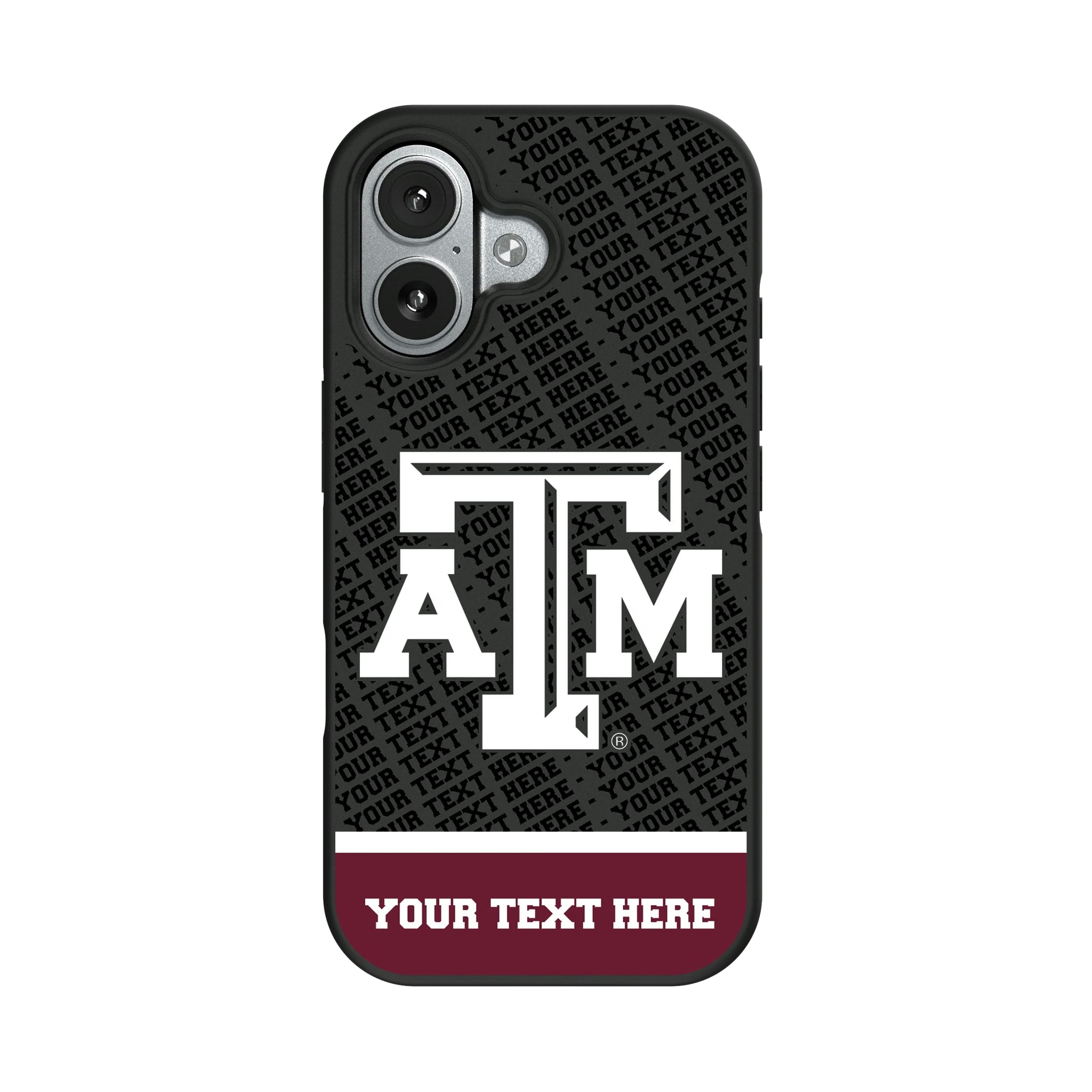 Texas A&M University Aggies Personalized EndZone Plus iPhone Bump Phone Case for Apple iPhone#Device_iPhone 17