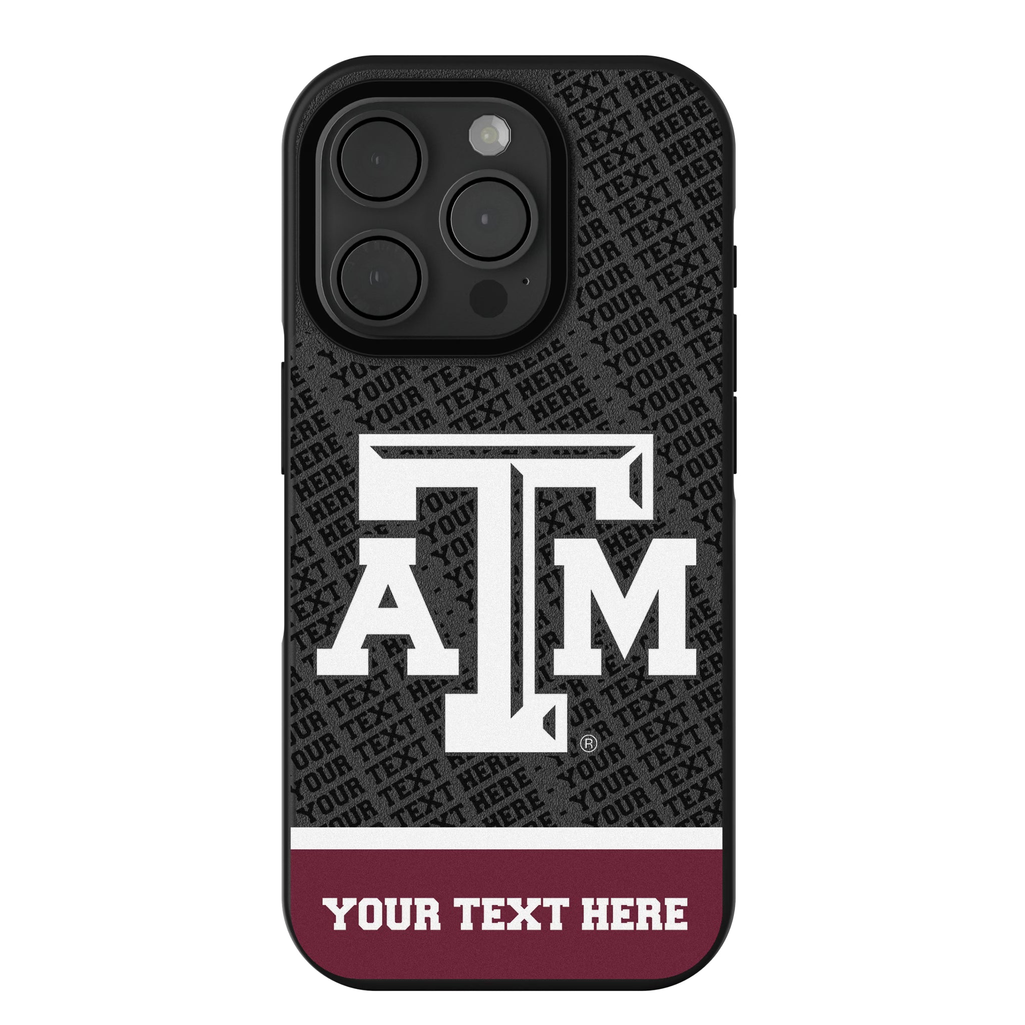 Texas A&M University Aggies Personalized EndZone Plus iPhone Bump Phone Case for Apple iPhone