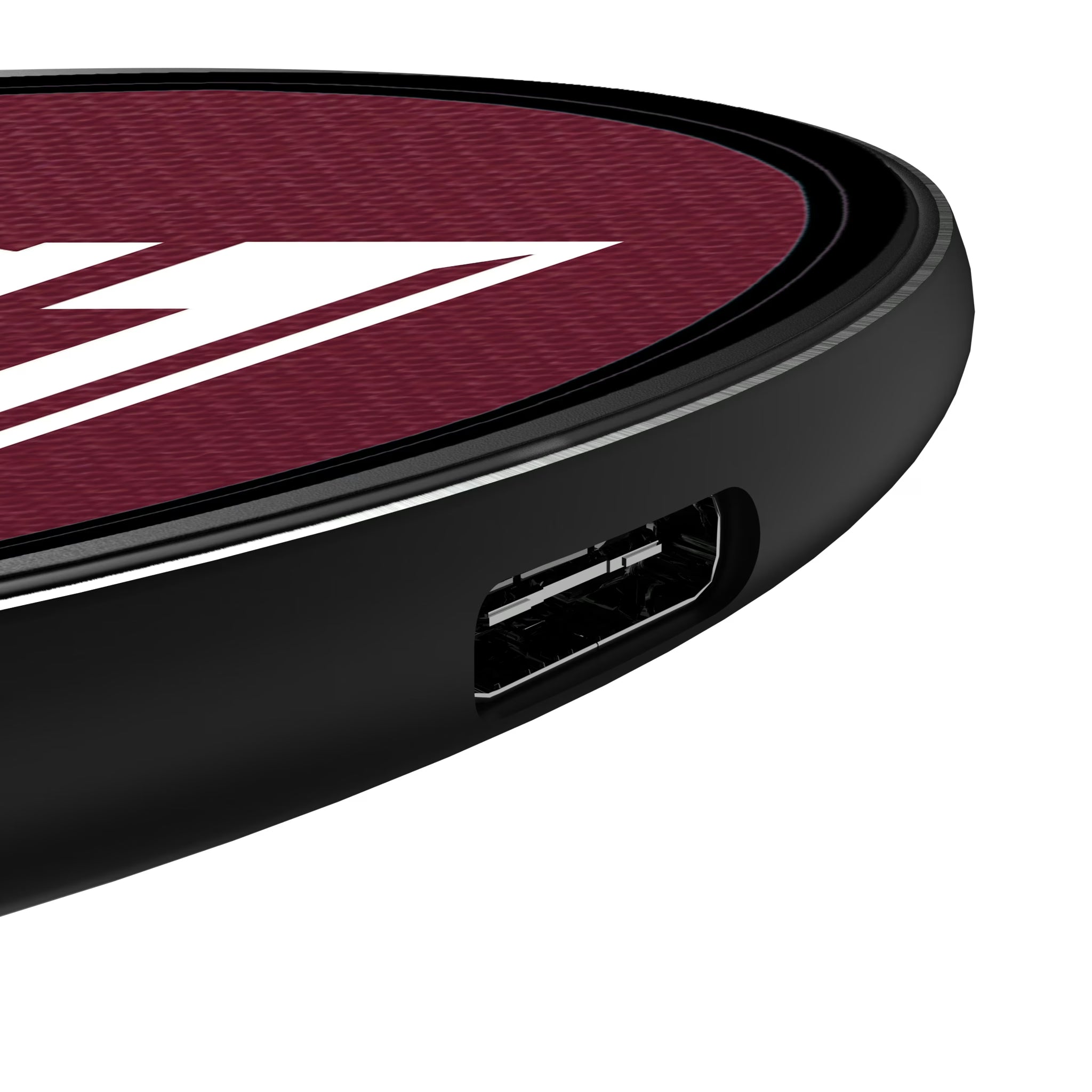 Texas A&M University Aggies Personalized Endzone Solid 15-Watt Wireless Charger - Detail