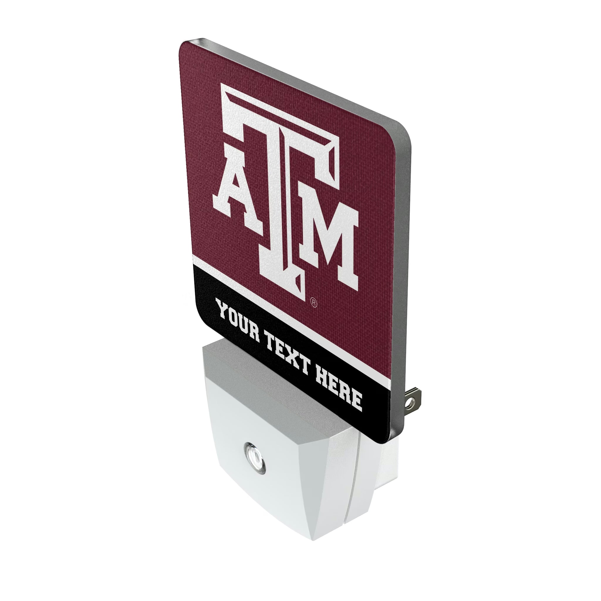 Texas A&M University Aggies Personalized Endzone Solid Night Light 2-Pack - Isometric View