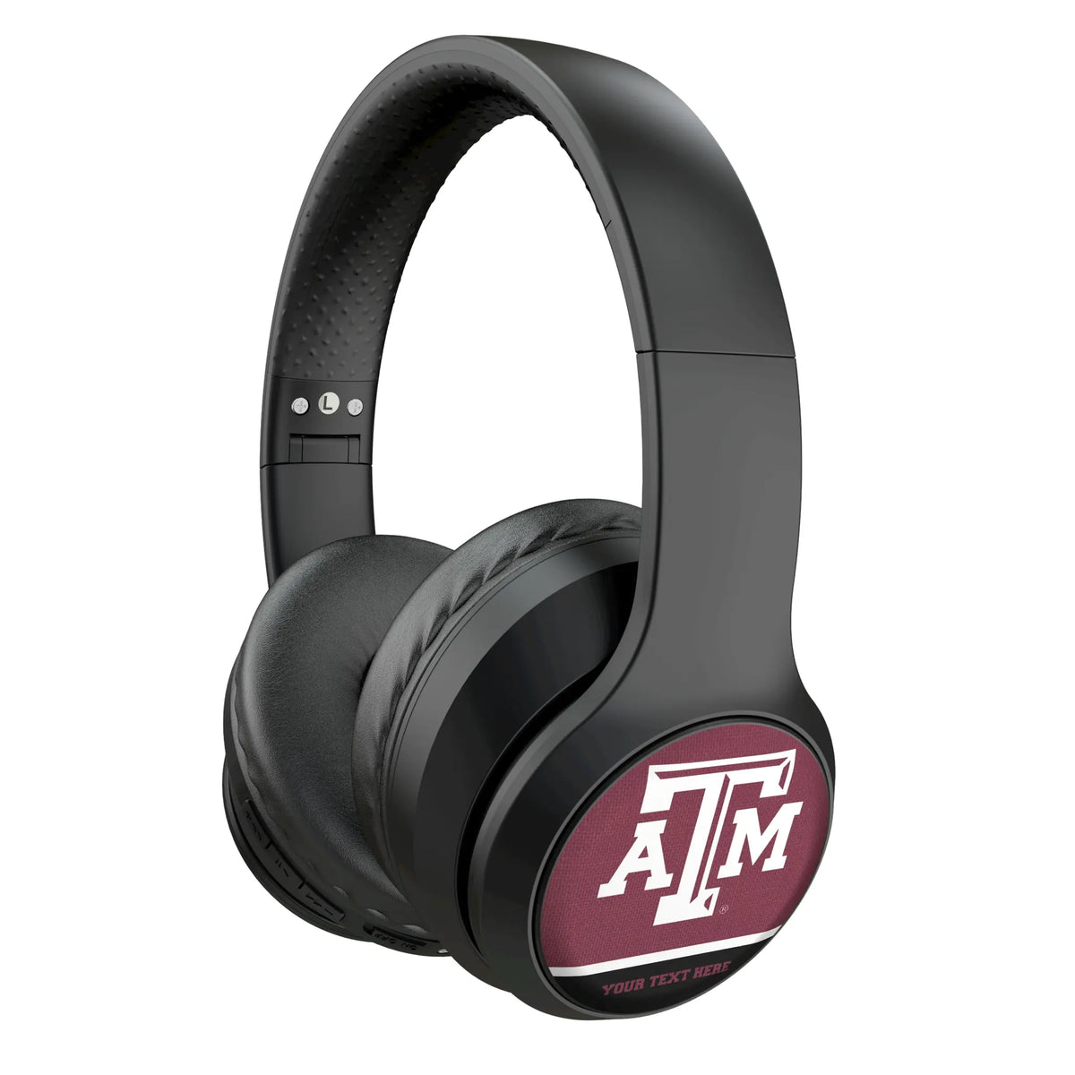 Texas A&M University Aggies Personalized Endzone Solid Wireless Over-Ear Headphones With Case