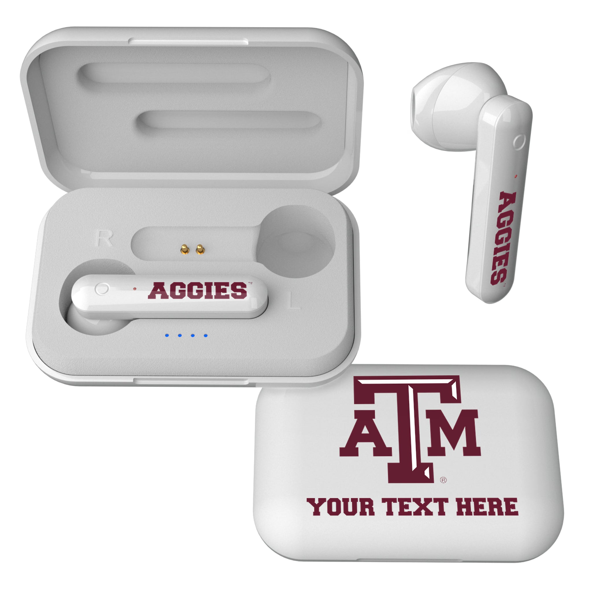 Texas A&M University Aggies Personalized Insignia Wireless TWS Earbuds
