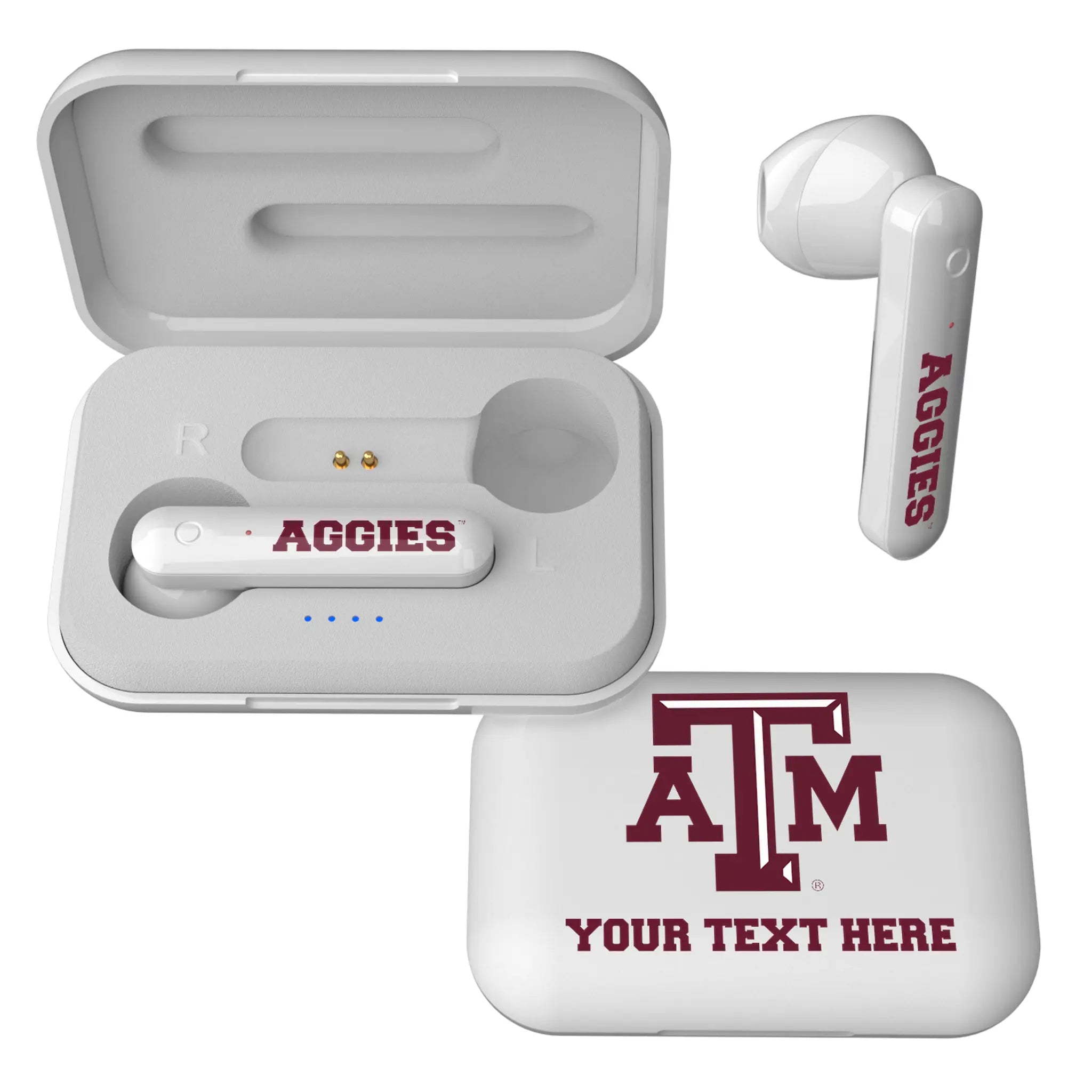 Texas A&M University Aggies Personalized Insignia Wireless TWS Earbuds