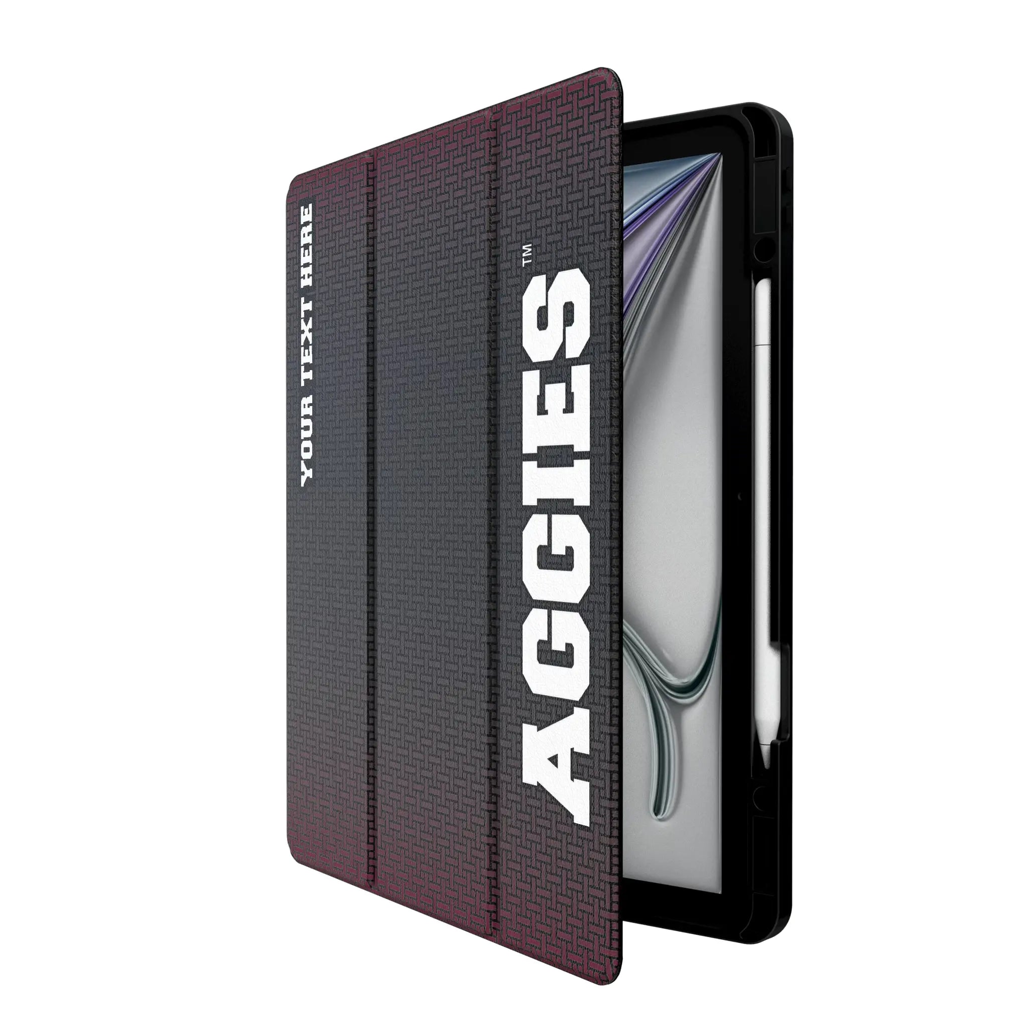 Texas A&M University Aggies Personalized Linen iPad Tablet Case for Apple iPad