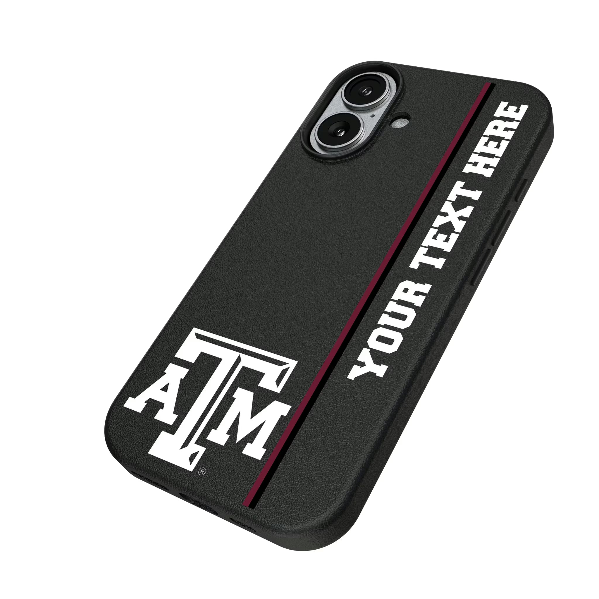 Texas A&M University Aggies Personalized Sidebard iPhone MagSafe Compatible Phone Case for Apple iPhone - Isometric View#Device_iPhone 17