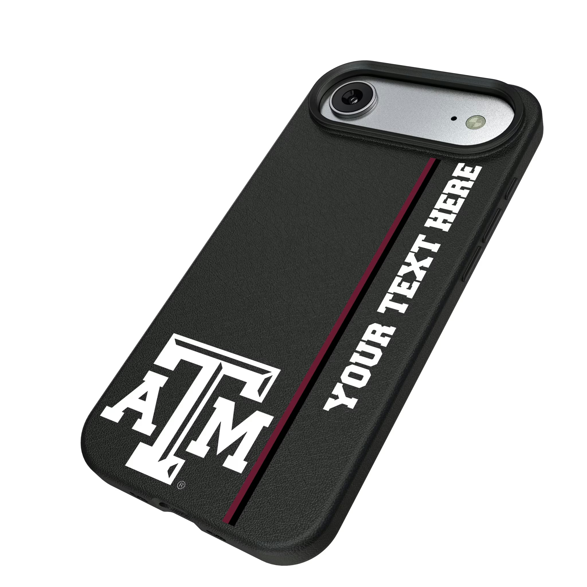 Texas A&M University Aggies Personalized Sidebard iPhone MagSafe Compatible Phone Case for Apple iPhone - Isometric View#Device_iPhone Air