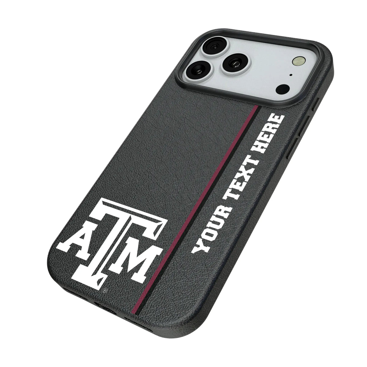 Texas A&M University Aggies Personalized Sidebard iPhone MagSafe Compatible Phone Case for Apple iPhone - Isometric View#Device_iPhone 18 Pro Max