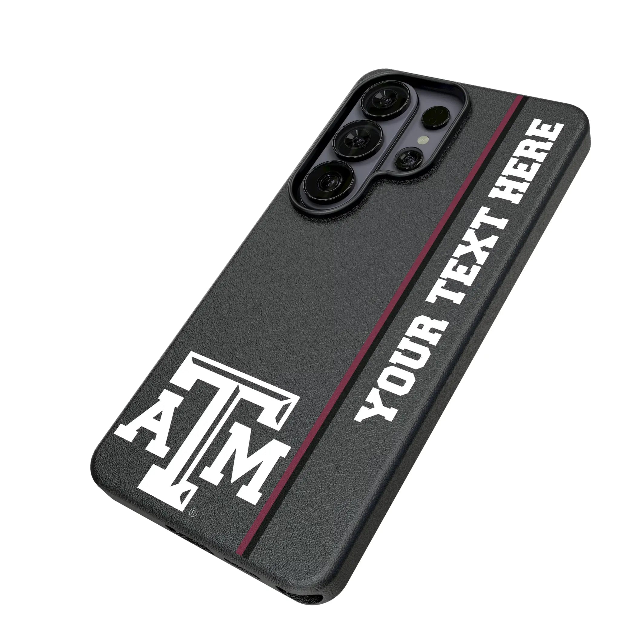 Texas A&M University Aggies Personalized Sidebard Galaxy MagSafe Compatible Phone Case for Samsung Galaxy - Isometric View#Device_Galaxy S26 Ultra