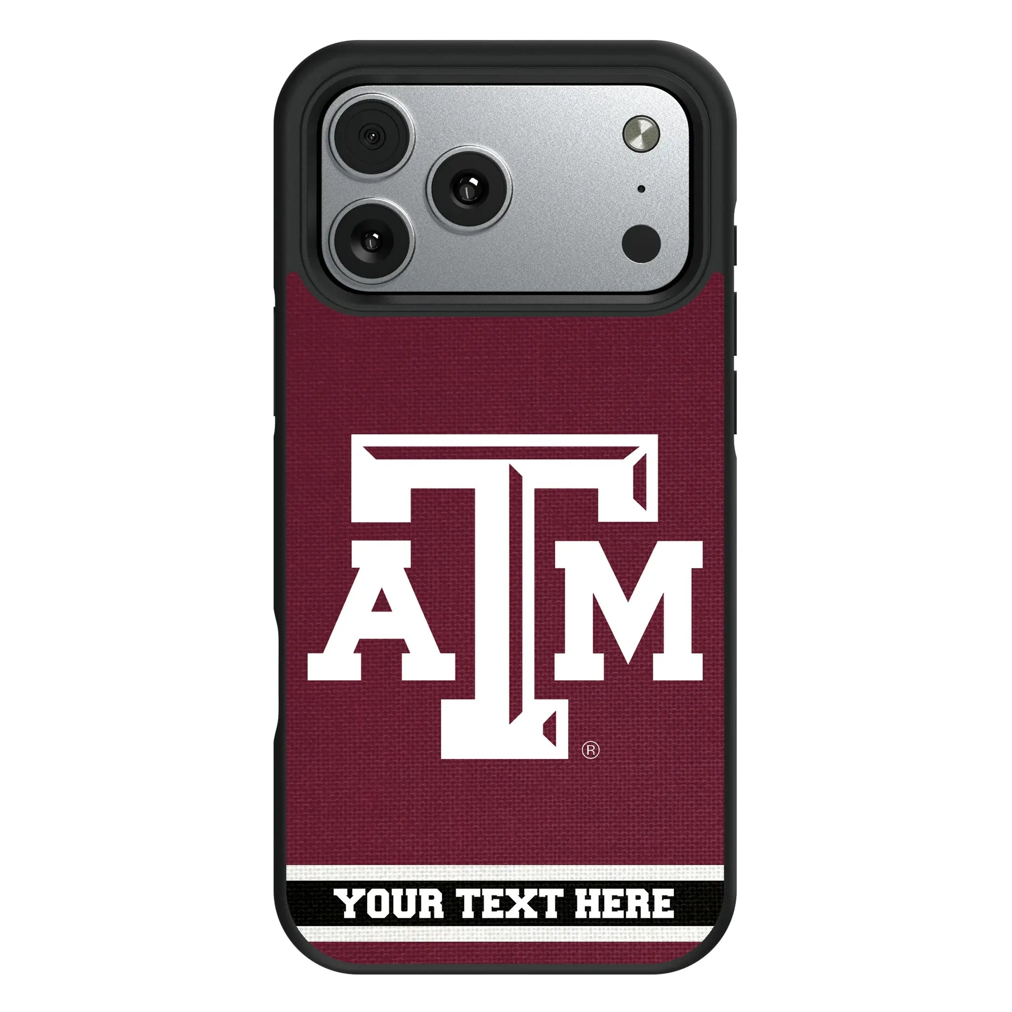Texas A&M University Aggies Personalized Stripe iPhone Bump Phone Case for Apple iPhone#Device_iPhone 17 Pro Max