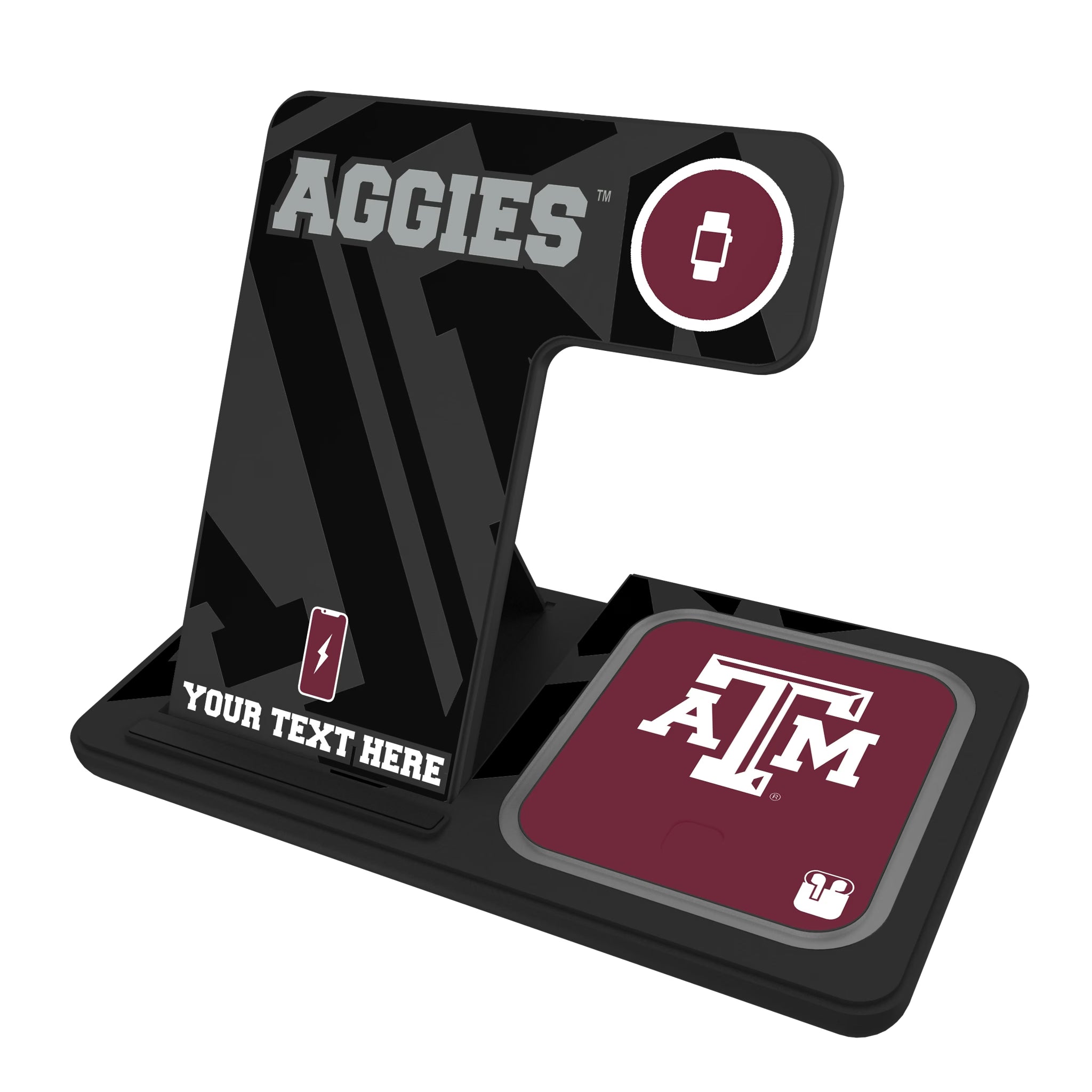 Texas A&M University Aggies Personalized Tilt 3 in 1 Charging Station