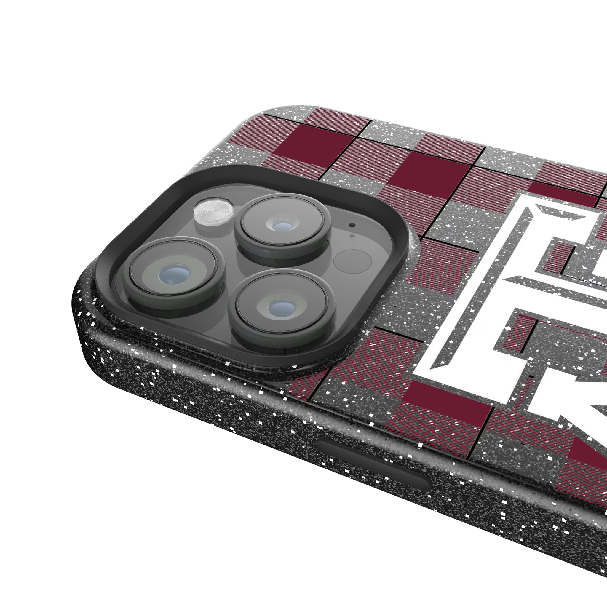 Texas A&M University Aggies Plaid iPhone Bling Phone Case for Apple iPhone - Detail