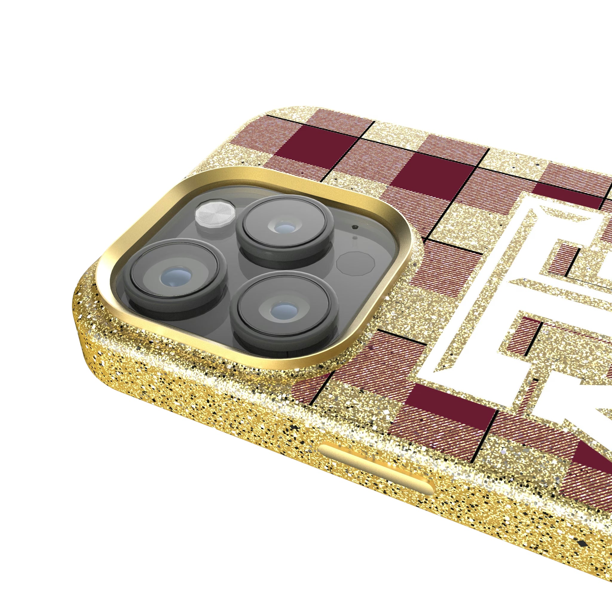 Texas A&M University Aggies Plaid iPhone Bling Phone Case for Apple iPhone - Detail