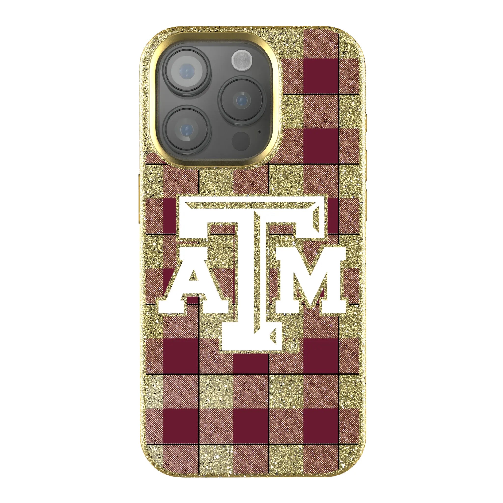 Texas A&M University Aggies Plaid iPhone Bling Phone Case for Apple iPhone