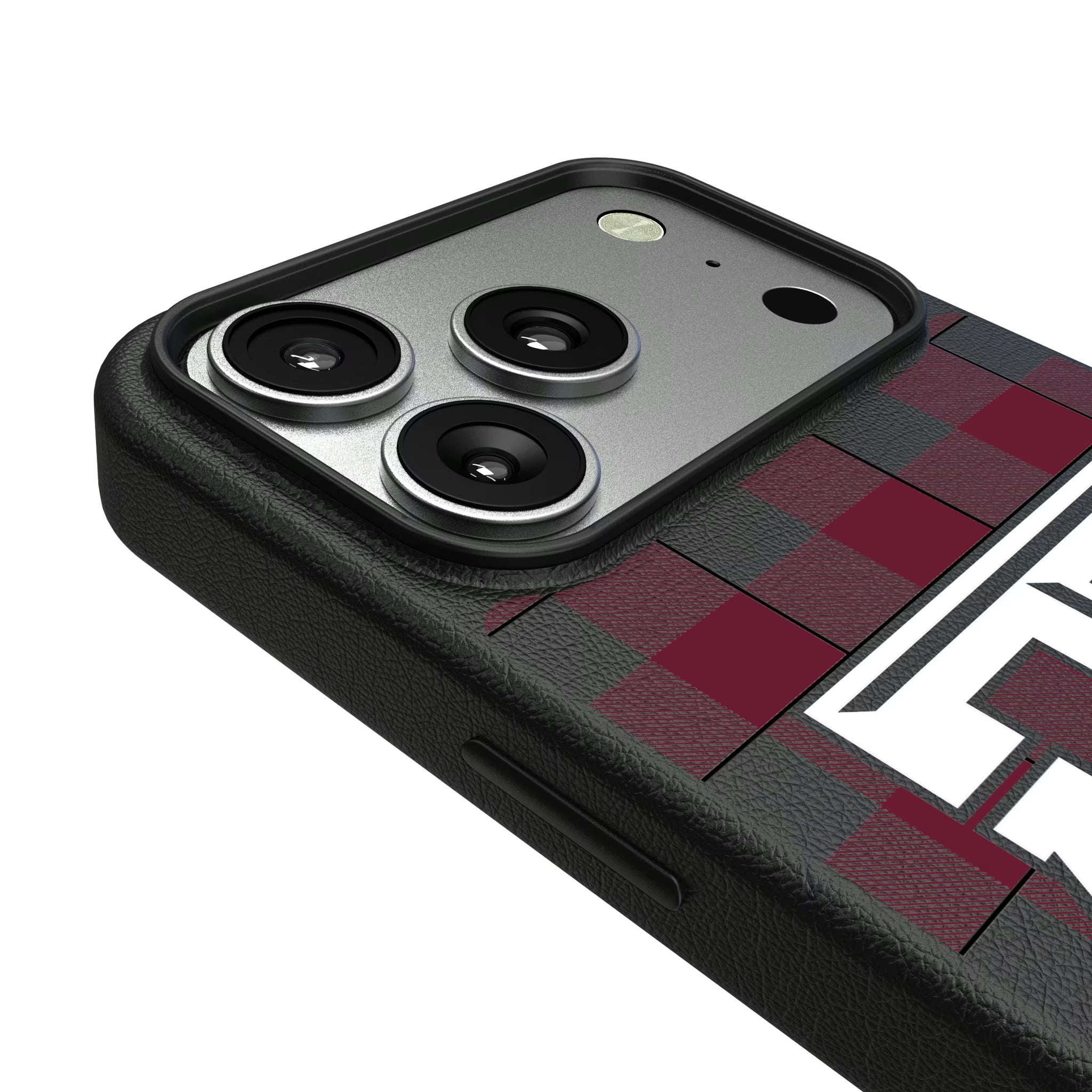 Texas A&M University Aggies Plaid iPhone MagSafe Compatible Phone Case for Apple iPhone - Detail#Device_iPhone 17 Pro