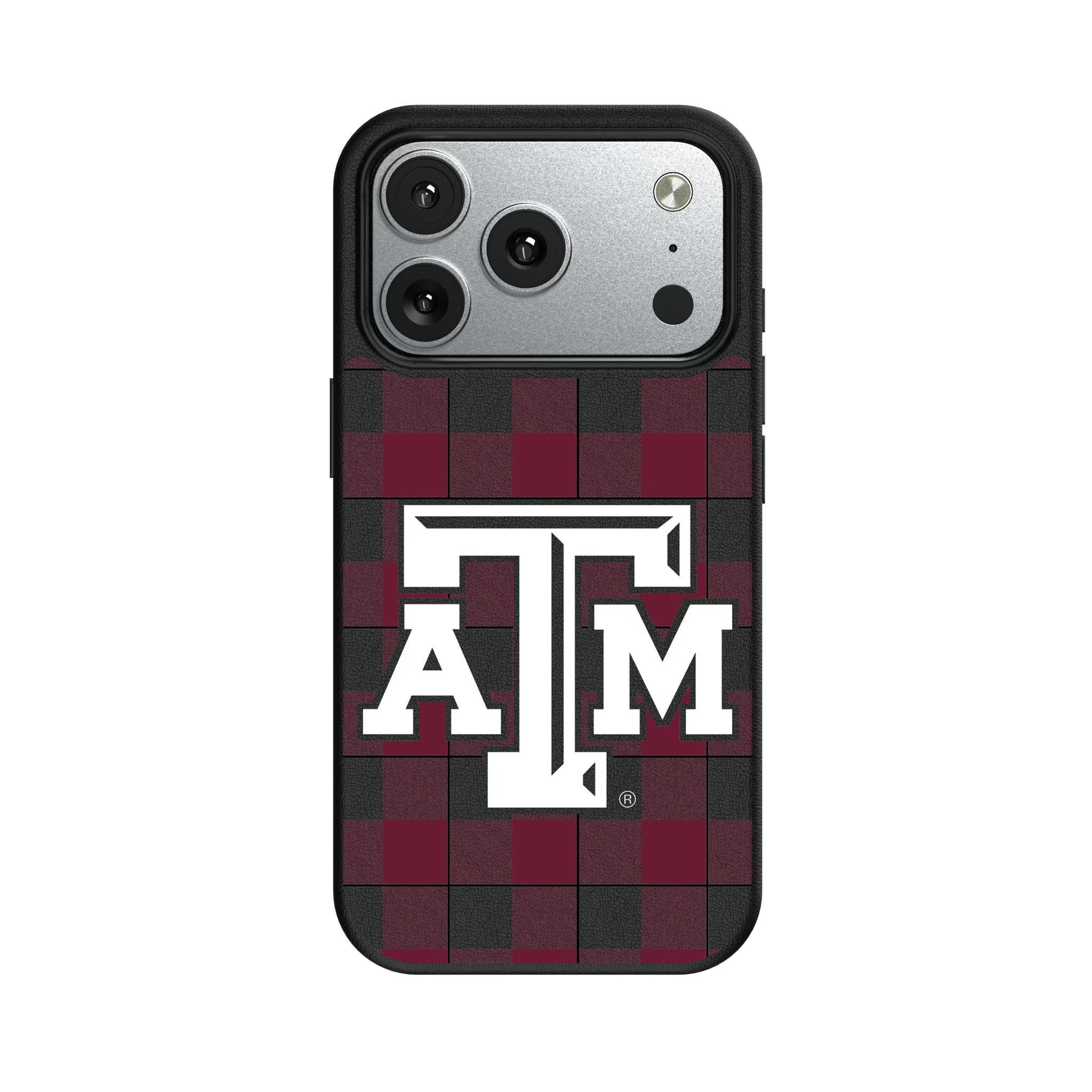 Texas A&M University Aggies Plaid iPhone MagSafe Compatible Phone Case for Apple iPhone#Device_iPhone 17 Pro