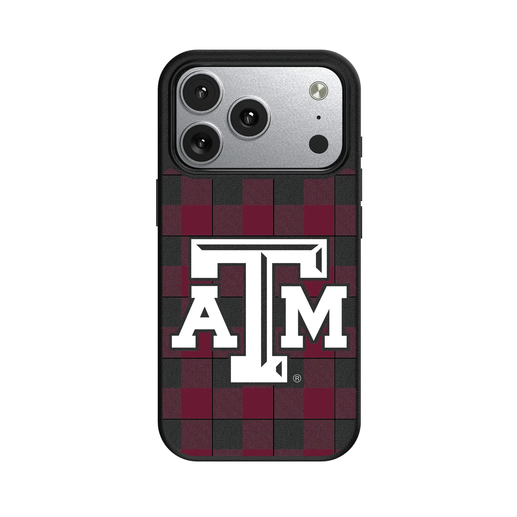 Texas A&M University Aggies Plaid iPhone MagSafe Compatible Phone Case for Apple iPhone#Device_iPhone 17 Pro