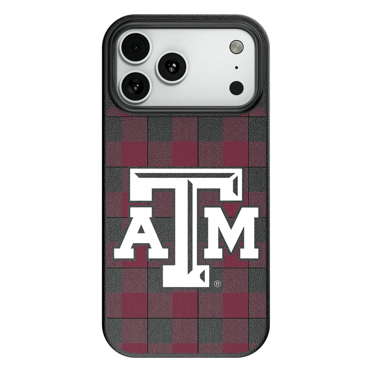 Texas A&M University Aggies Plaid MagSafe Compatible Phone Case for Apple iPhone