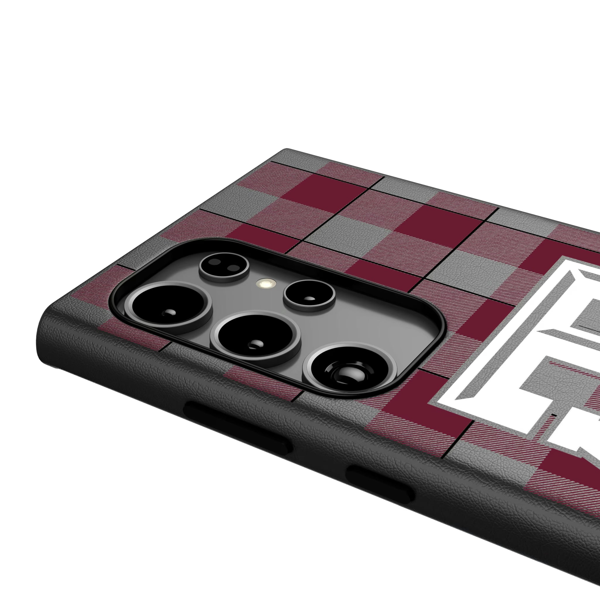 Texas A&M University Aggies Plaid Galaxy MagSafe Compatible Phone Case for Samsung Galaxy - Detail