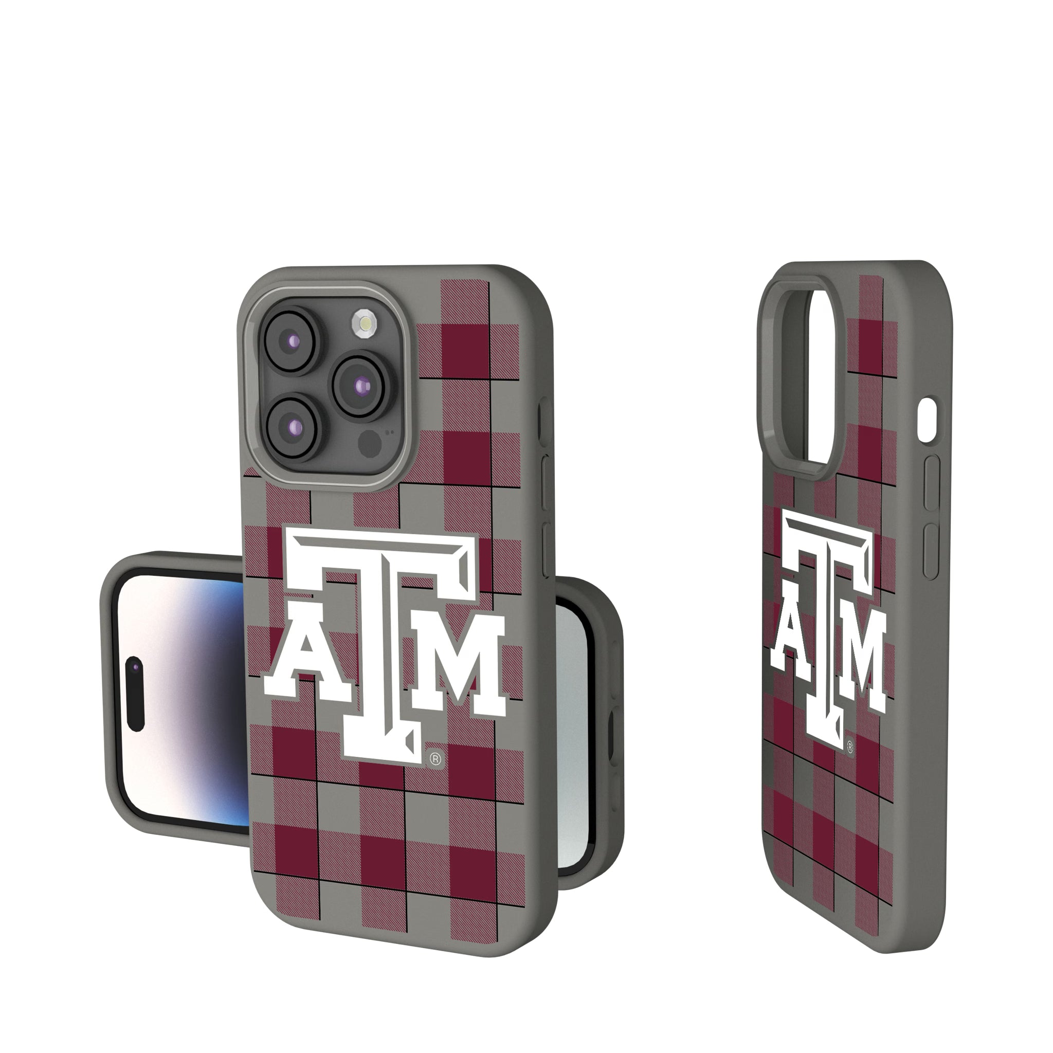 Texas A&M University Aggies Plaid iPhone Soft Touch Phone Case for Apple iPhone