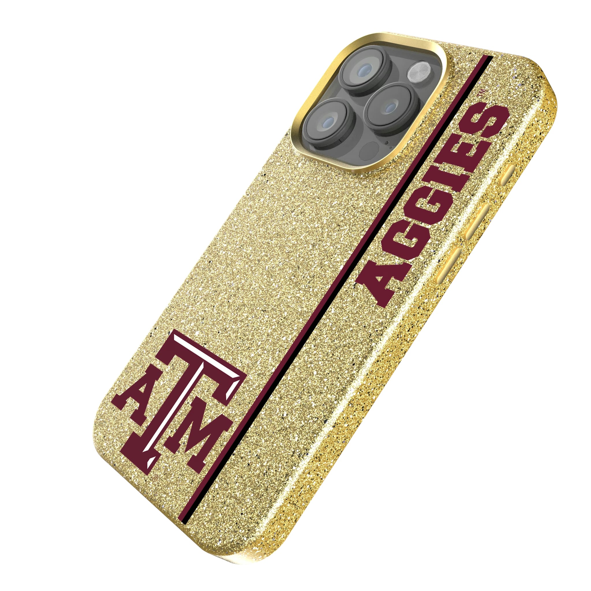 Texas A&M University Aggies Sidebar iPhone Bling Phone Case for Apple iPhone - Isometric View