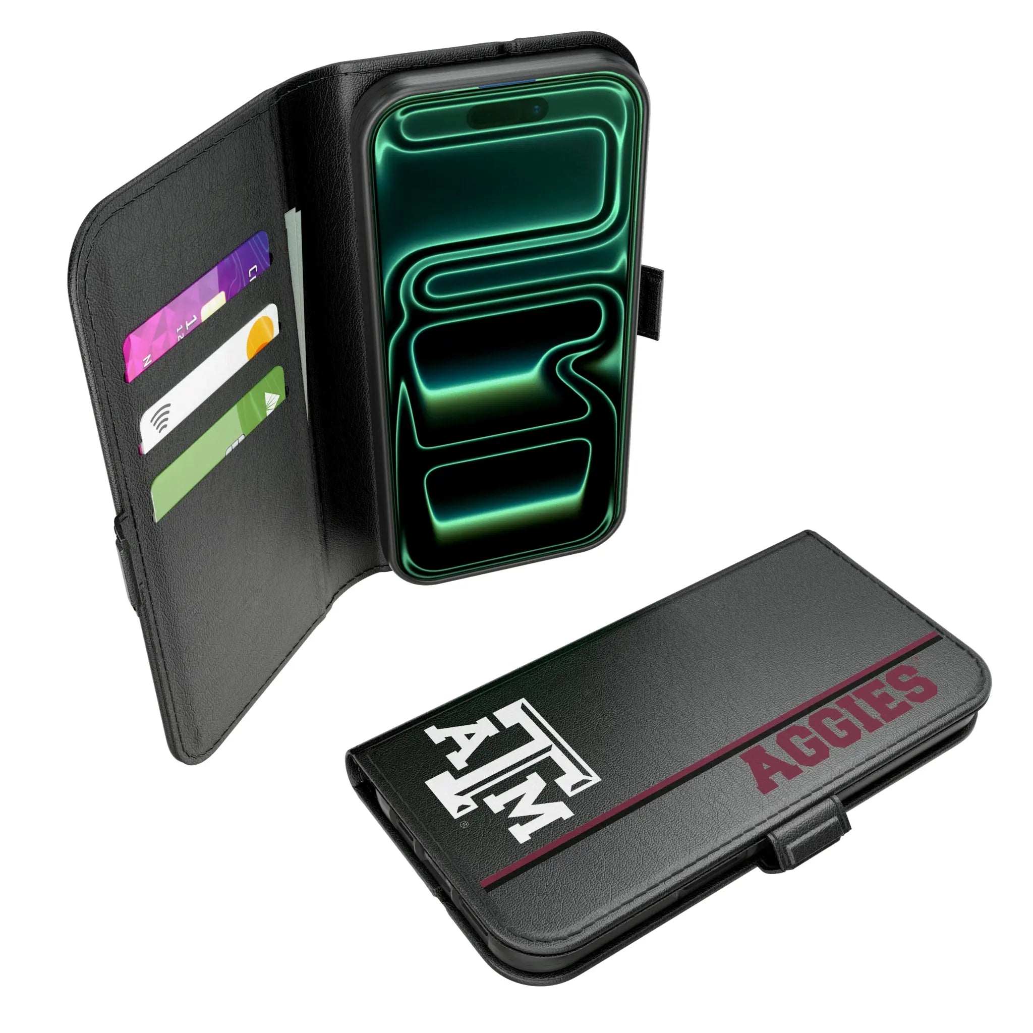Texas A&M University Aggies Sidebar iPhone Folio Phone Case for Apple iPhone#Device_iPhone 17