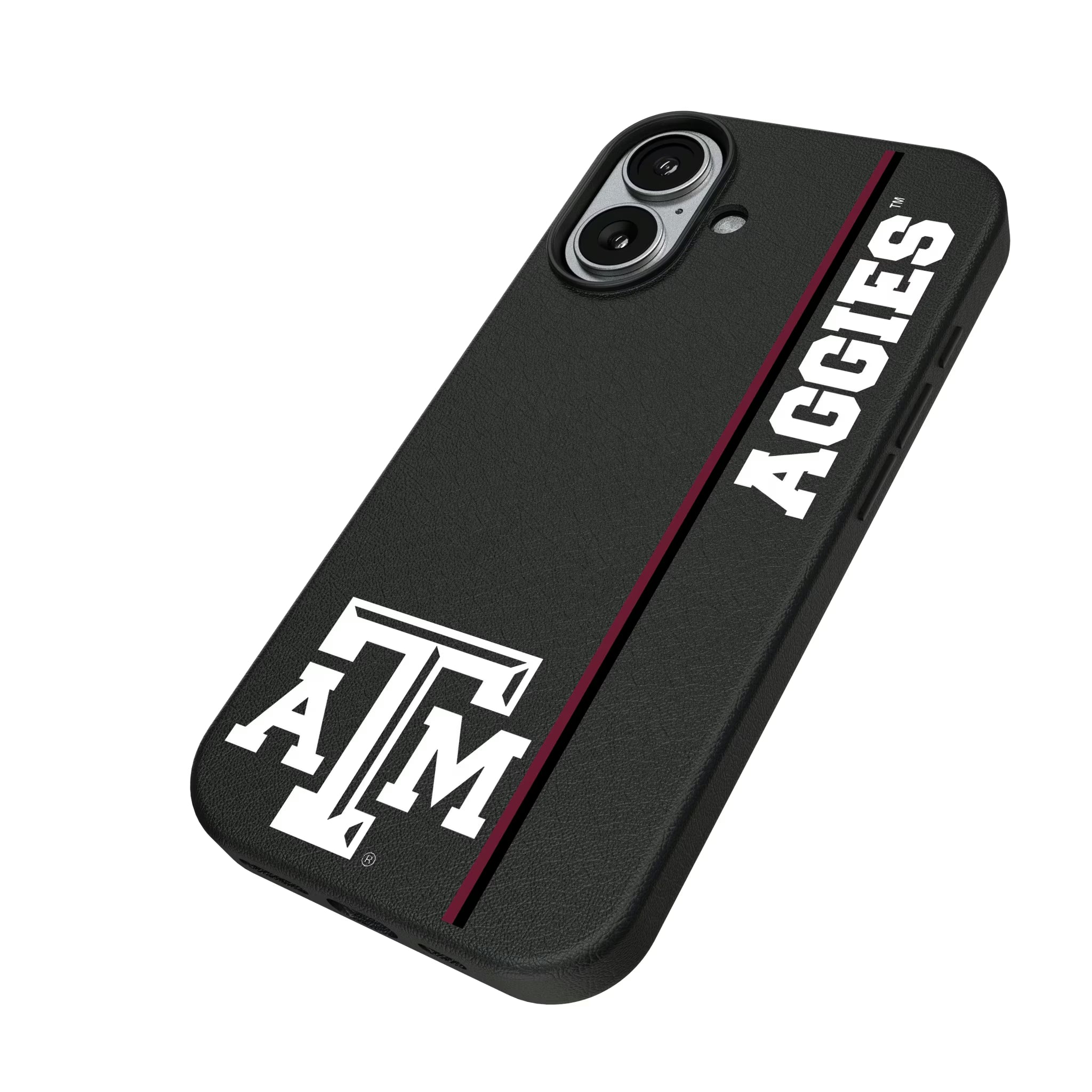 Texas A&M University Aggies Sidebar iPhone MagSafe Compatible Phone Case for Apple iPhone - Isometric View#Device_iPhone 17