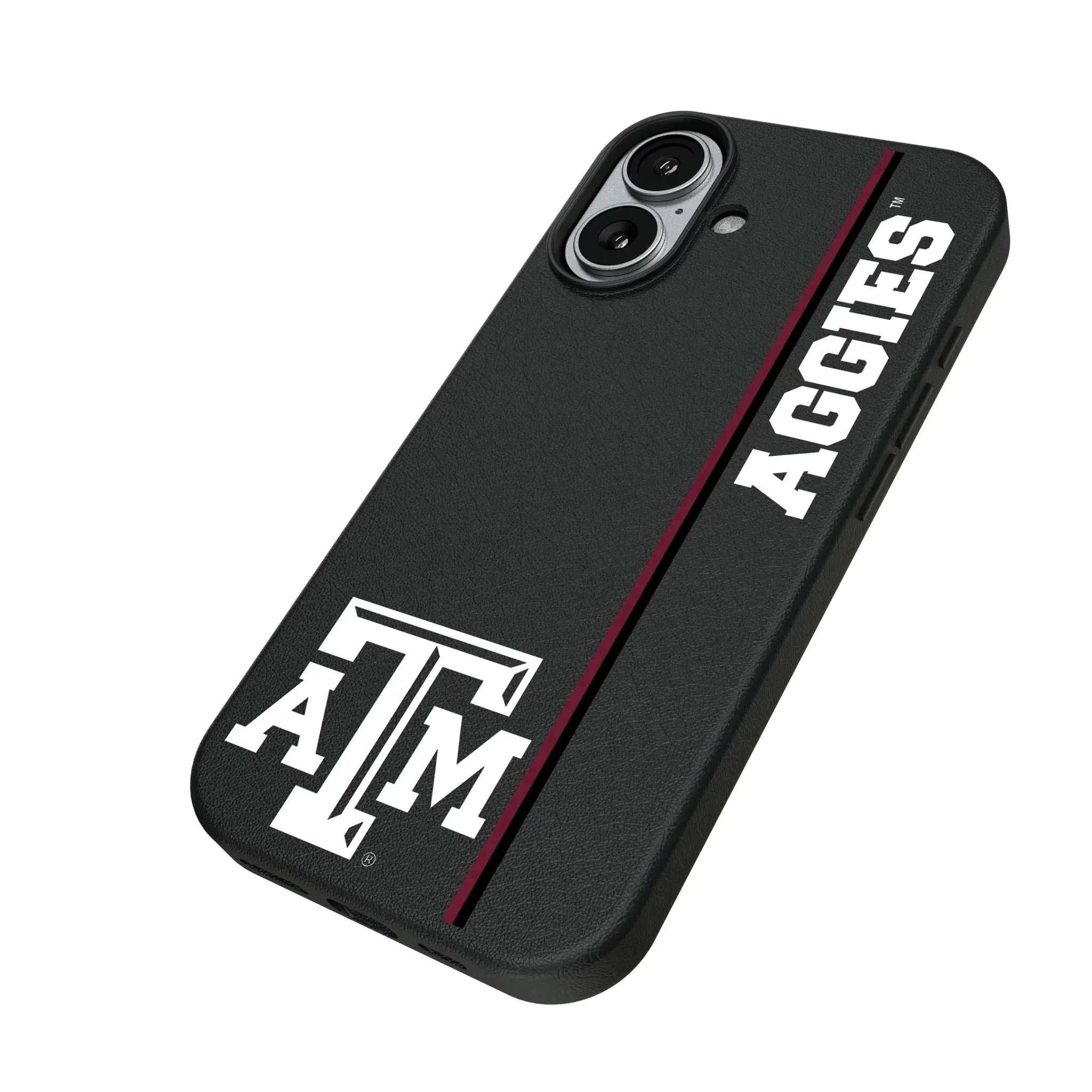 Texas A&M University Aggies Sidebar iPhone MagSafe Compatible Phone Case for Apple iPhone - Isometric View#Device_iPhone 17
