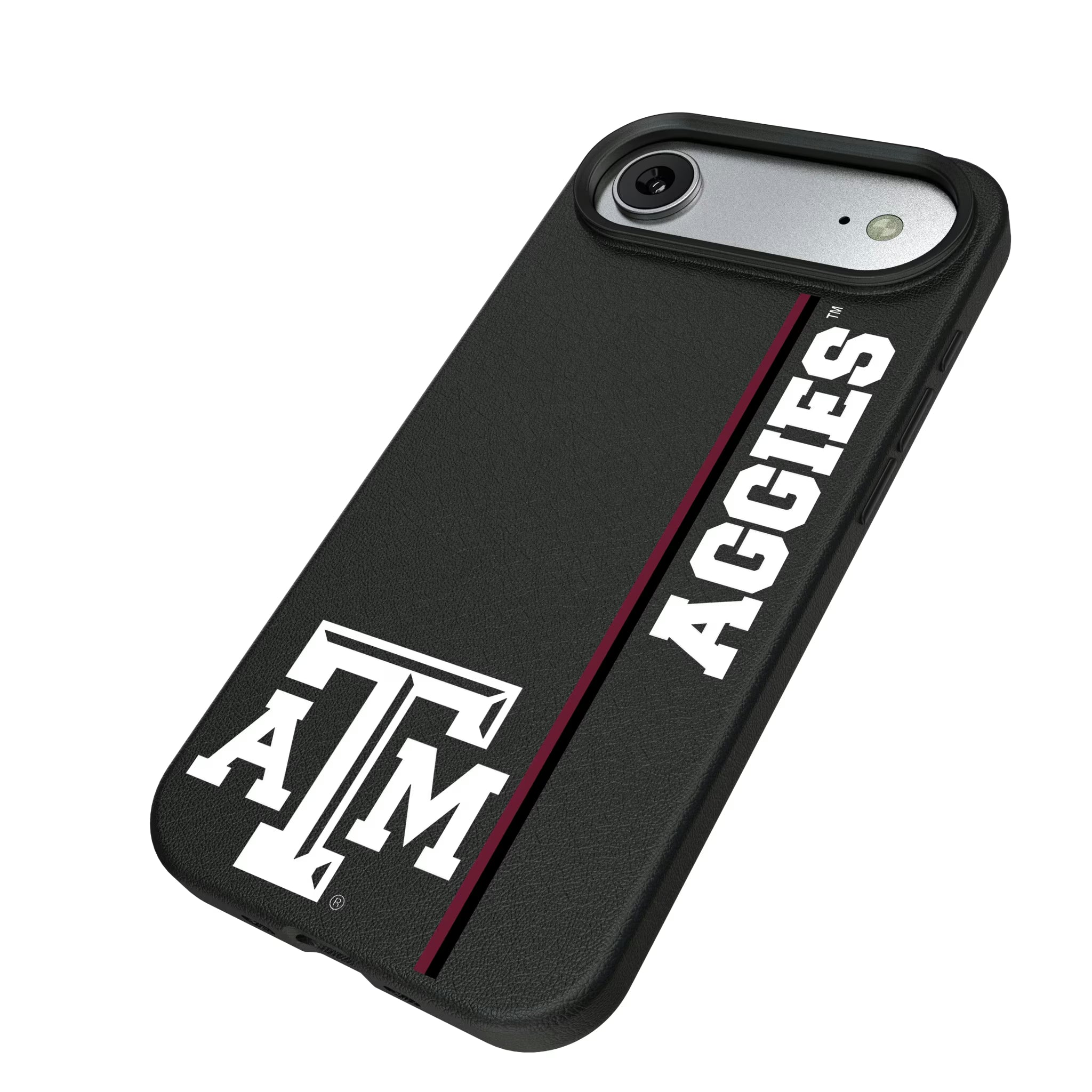 Texas A&M University Aggies Sidebar iPhone MagSafe Compatible Phone Case for Apple iPhone - Isometric View#Device_iPhone Air