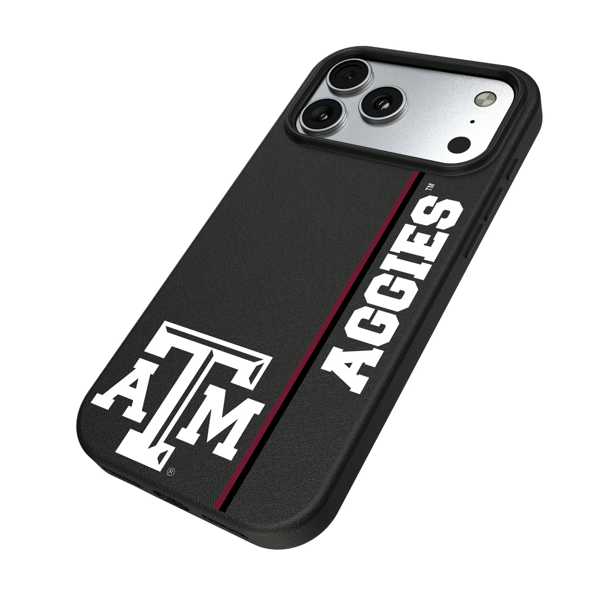 Texas A&M University Aggies Sidebar iPhone MagSafe Compatible Phone Case for Apple iPhone - Isometric View#Device_iPhone 17 Pro Max