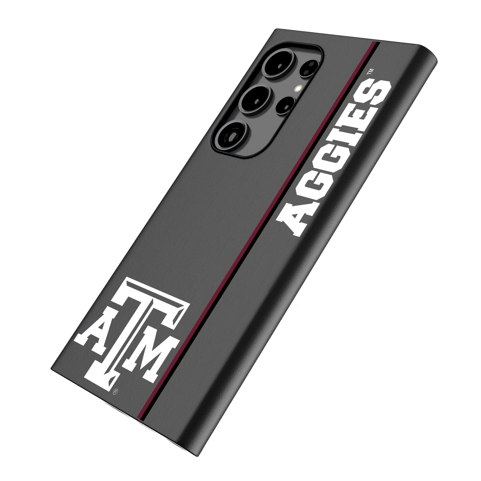 Texas A&M University Aggies Sidebar Galaxy MagSafe Compatible Phone Case for Samsung Galaxy - Isometric View