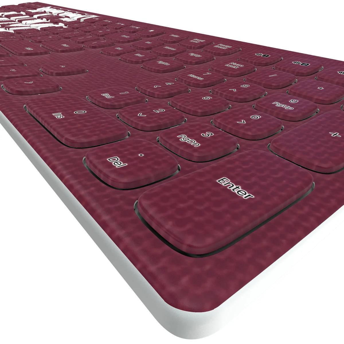 Texas A&M University Aggies Solid KKB605 Curved Wireless Keyboard - Detail