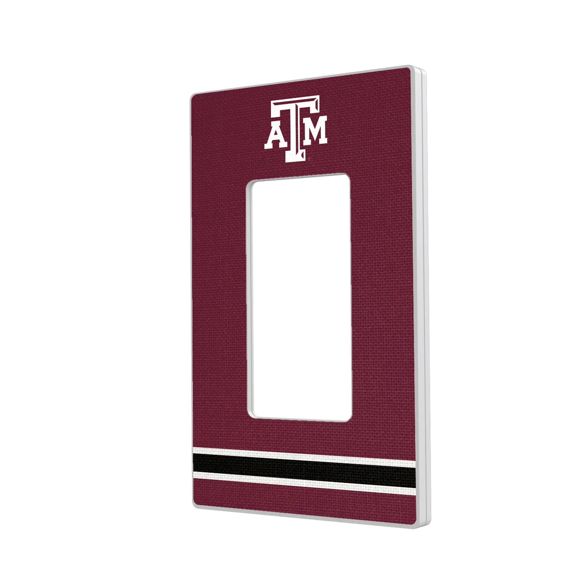 Texas A&M University Aggies Stripe Hidden-Screw Light Switch Plate#Style_Single Rocker