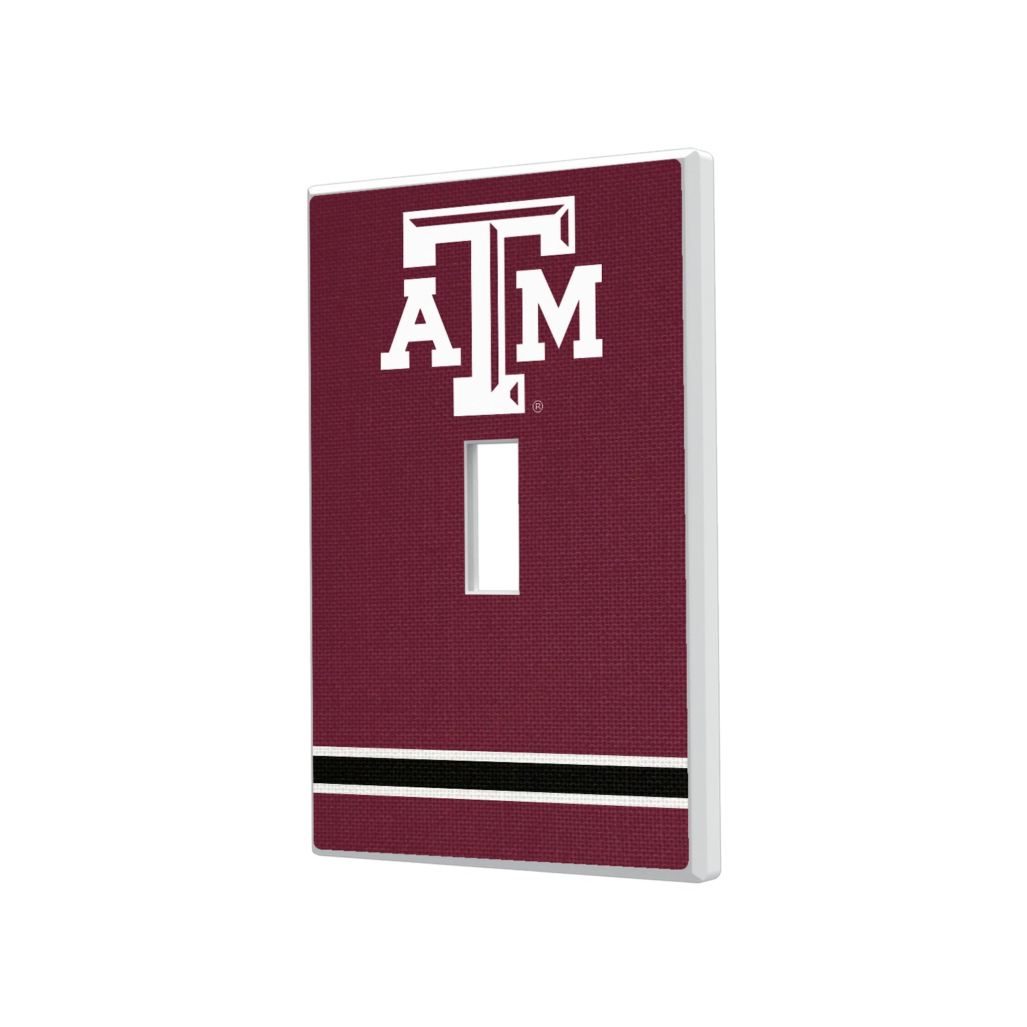 Texas A&M University Aggies Stripe Hidden-Screw Light Switch Plate#Style_Single Toggle