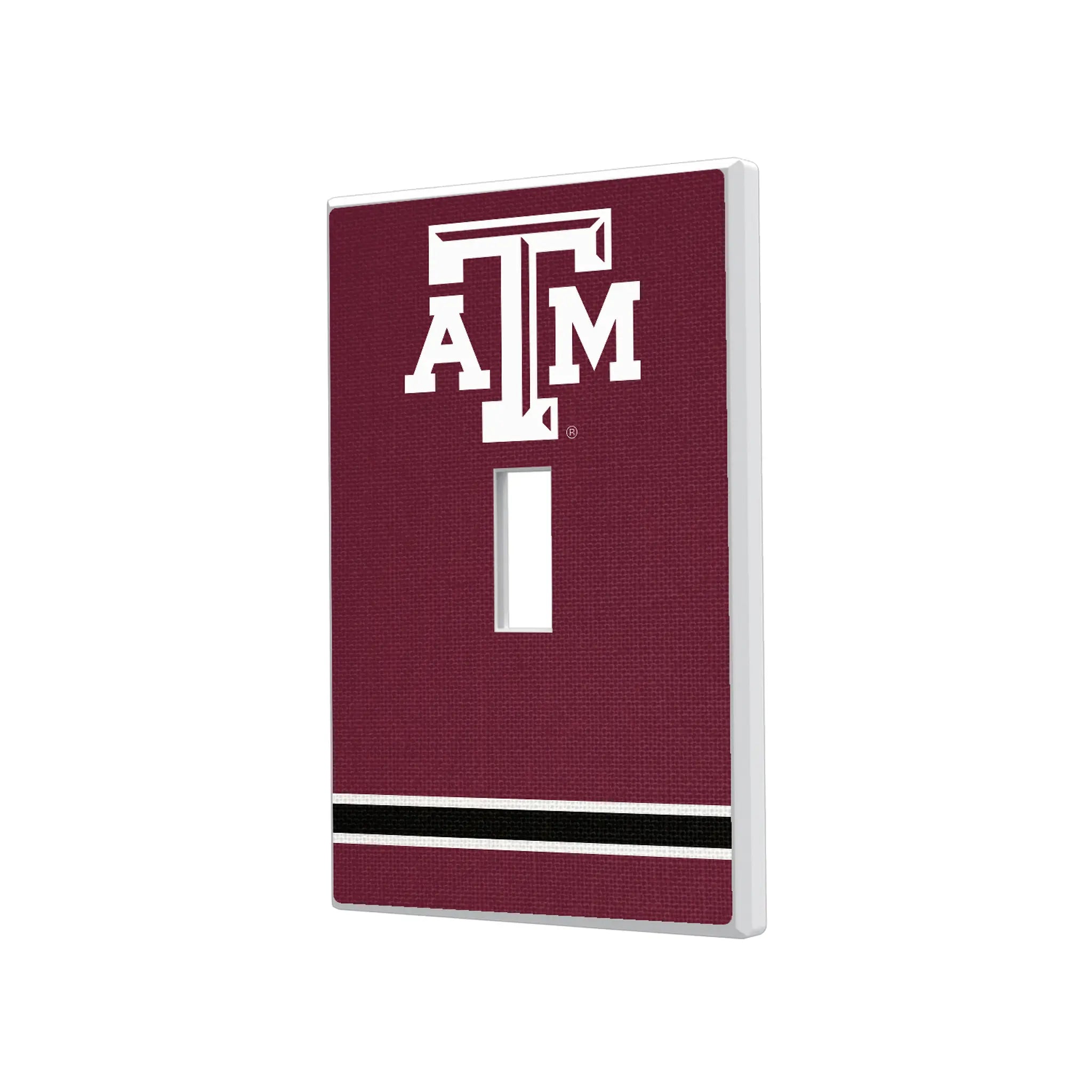 Texas A&M University Aggies Stripe Hidden-Screw Light Switch Plate#Style_Single Toggle