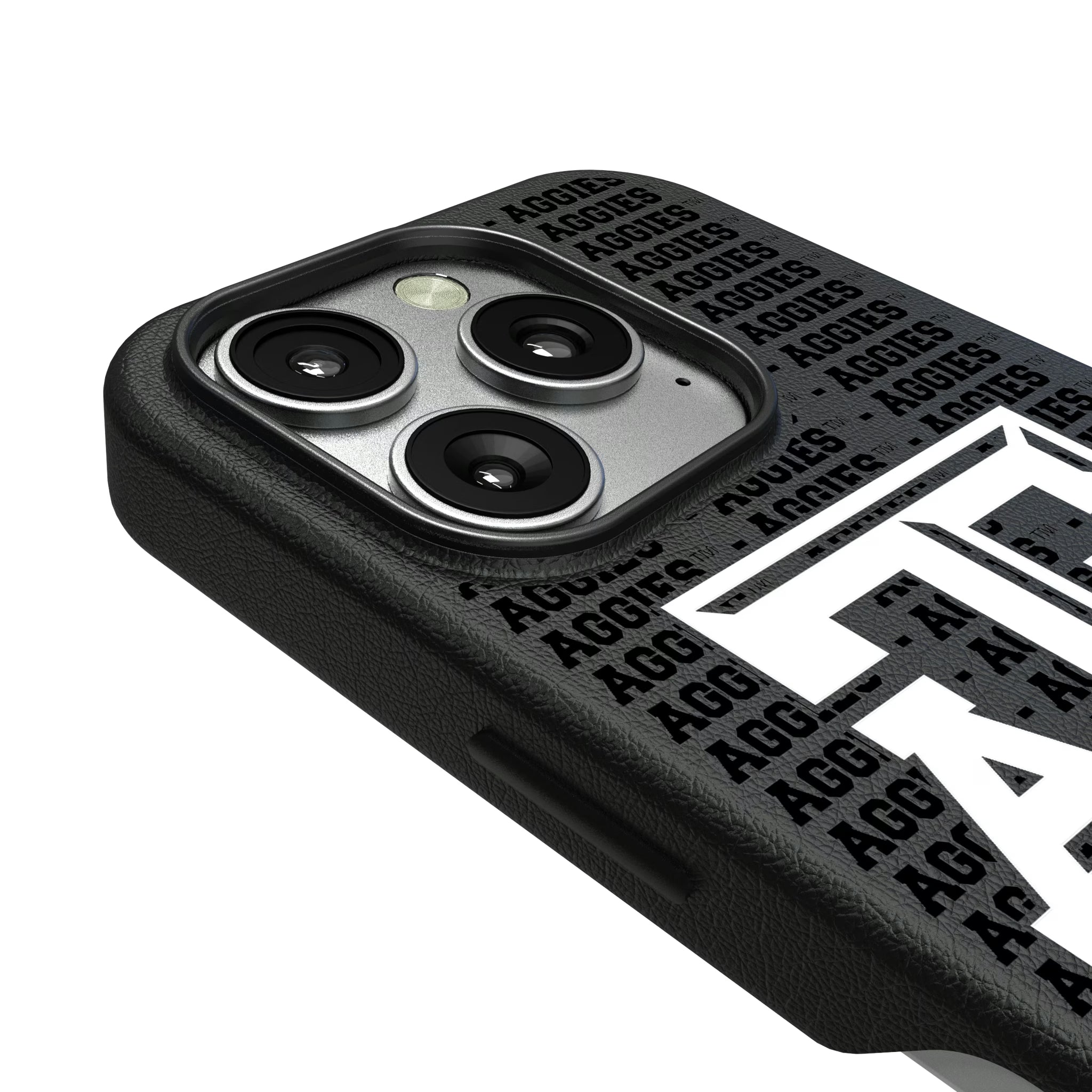 Texas A&M University Aggies Text Backdrop iPhone MagSafe Compatible Phone Case for Apple iPhone - Detail