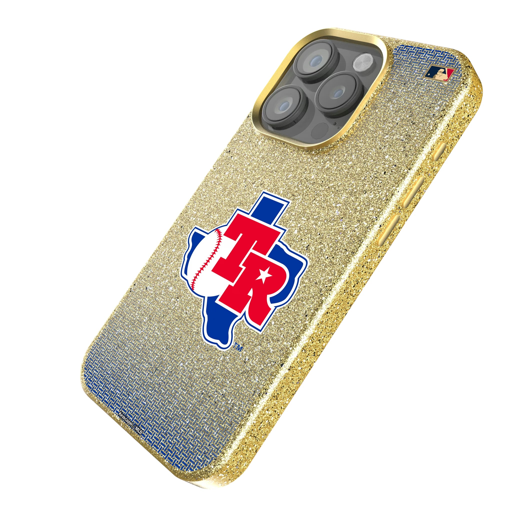 Texas Rangers 1981-1983 - Cooperstown Collection Linen iPhone Bling Phone Case for Apple iPhone - Isometric View