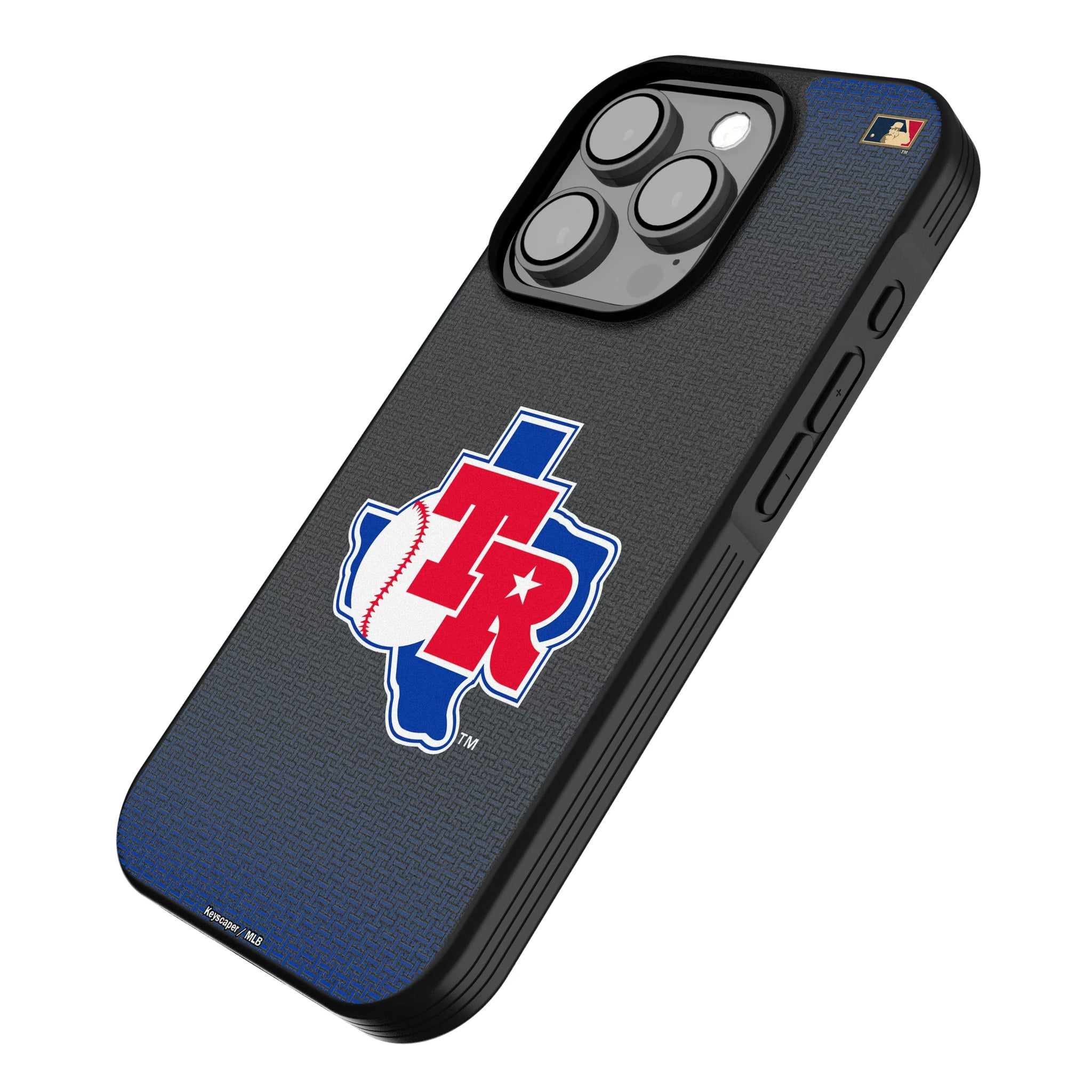 Texas Rangers 1981-1983 - Cooperstown Collection Linen iPhone Bump Phone Case for Apple iPhone - Isometric View